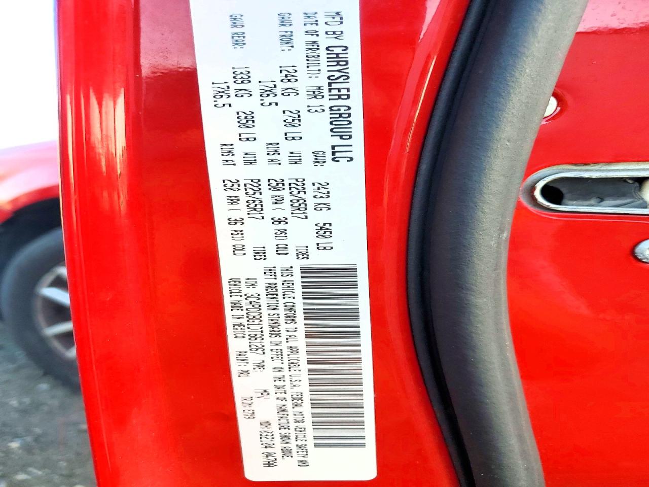 2013 Dodge Journey Sxt Red vin: 3C4PDCBG1DT661267