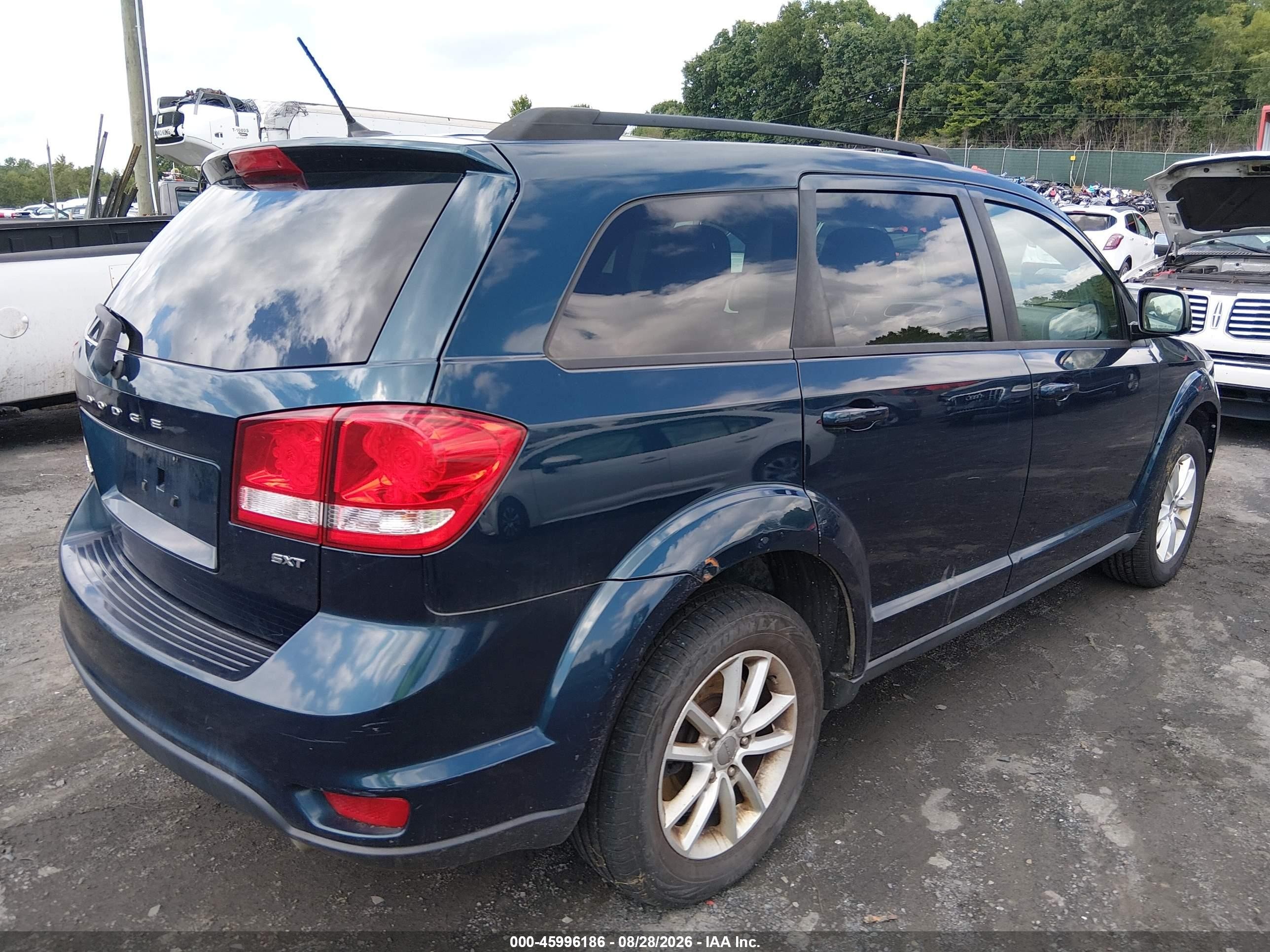 2014 Dodge Journey Sxt Blue vin: 3C4PDCBG1ET118695