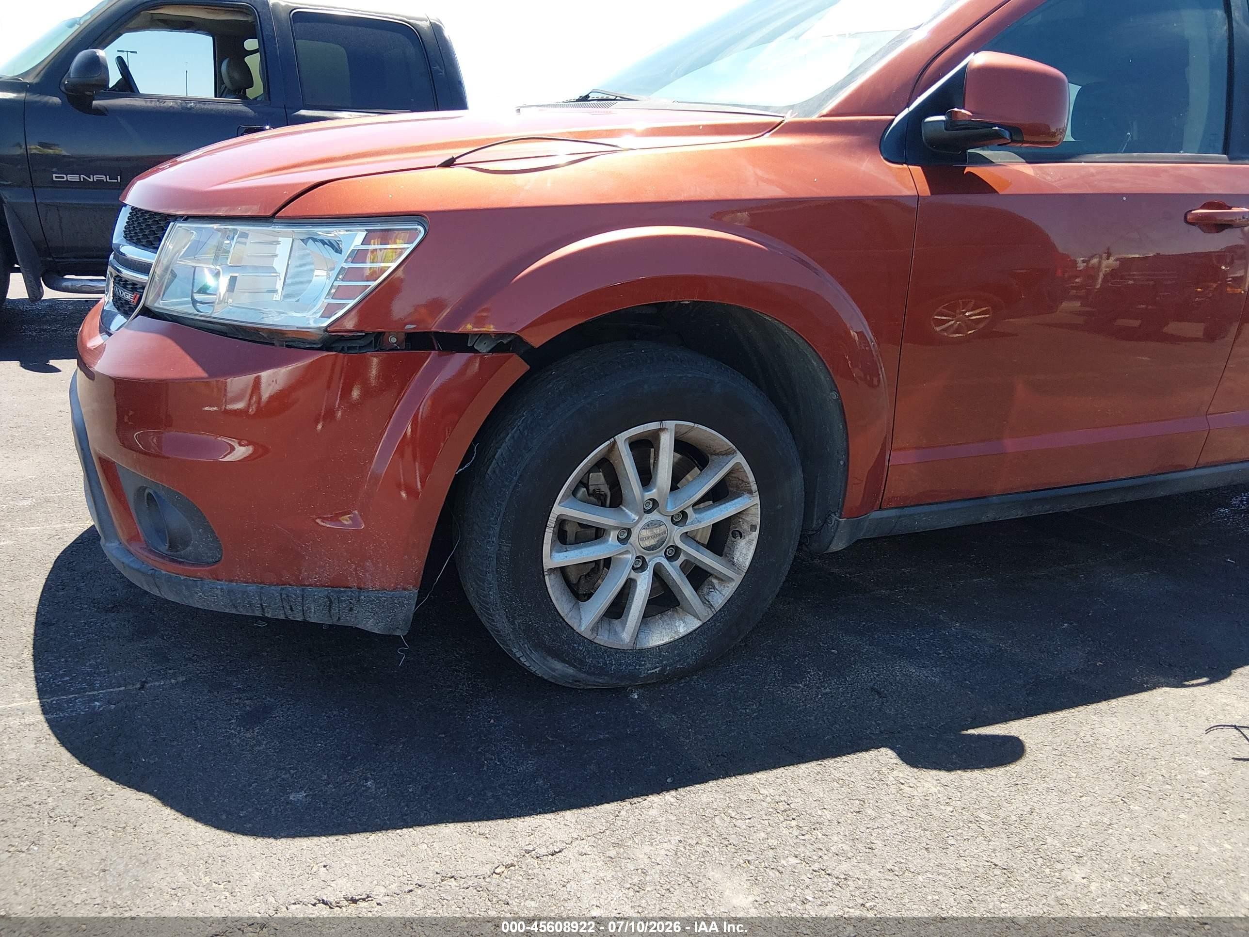 2014 Dodge Journey Sxt Orange vin: 3C4PDCBG1ET126540