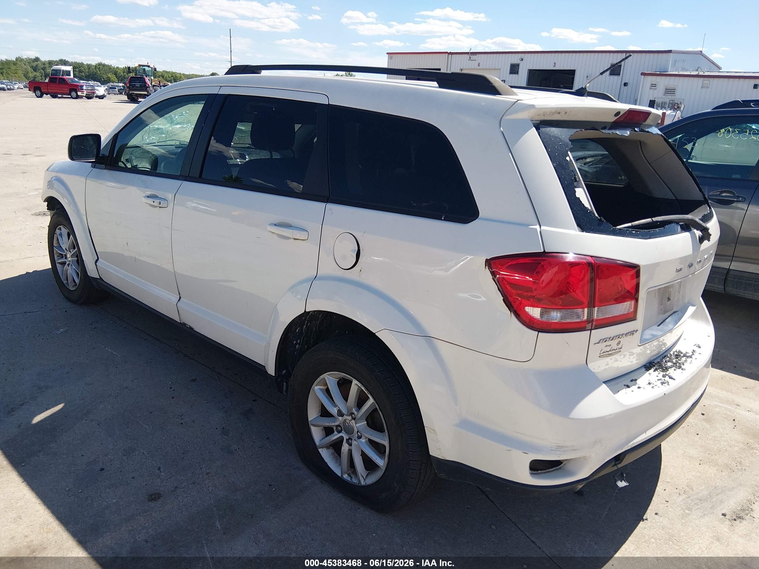 2014 Dodge Journey Sxt White vin: 3C4PDCBG1ET313583