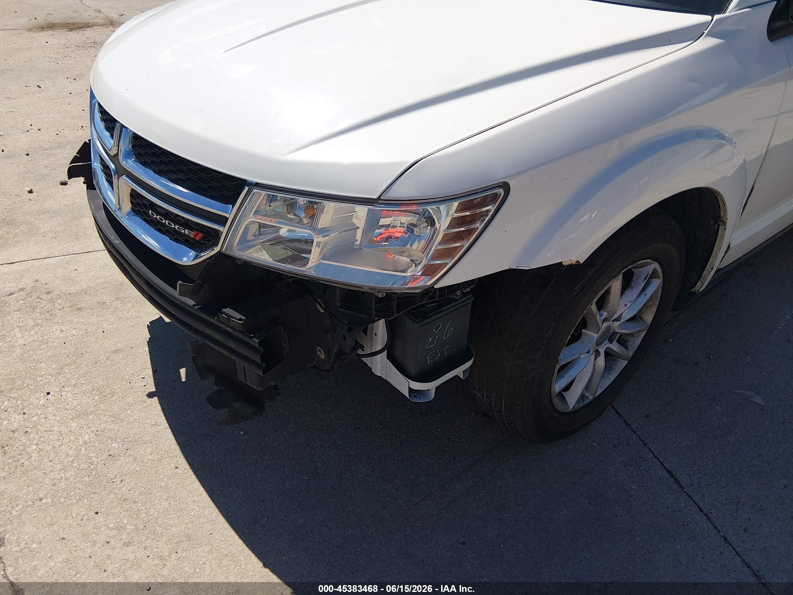 2014 Dodge Journey Sxt White vin: 3C4PDCBG1ET313583