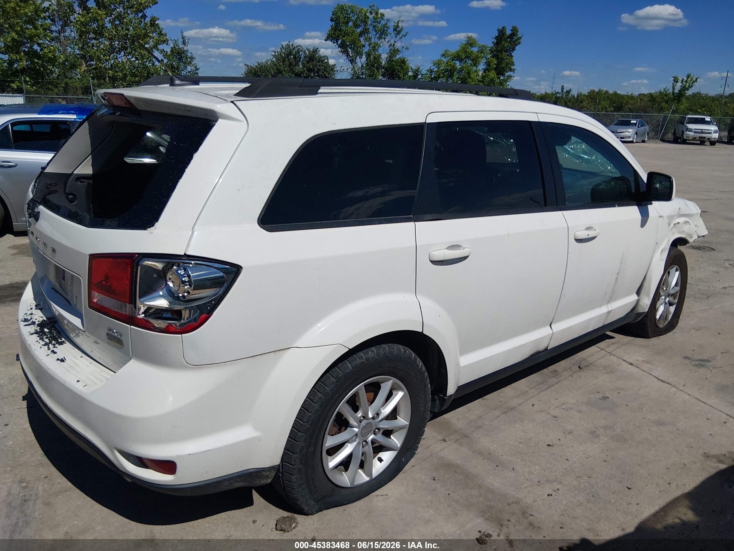 2014 Dodge Journey Sxt White vin: 3C4PDCBG1ET313583