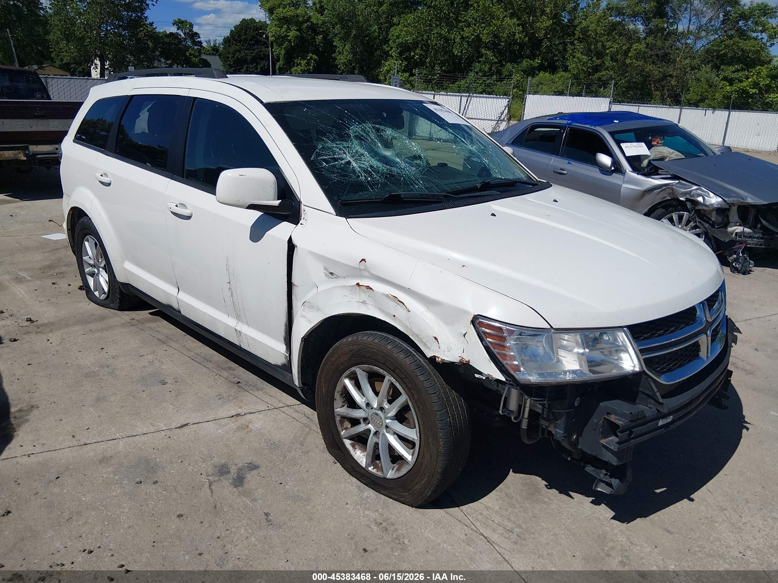 2014 Dodge Journey Sxt White vin: 3C4PDCBG1ET313583