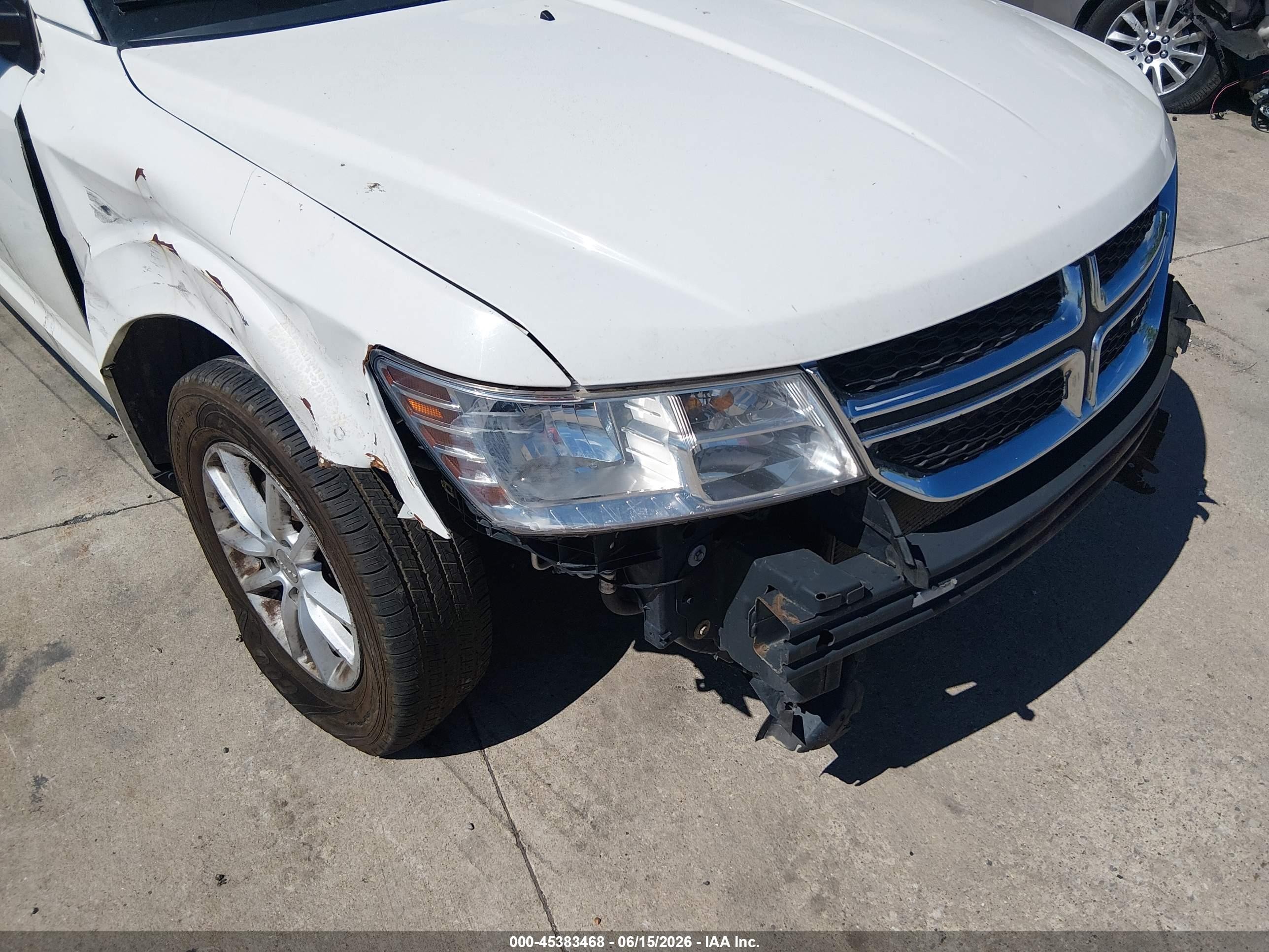 2014 Dodge Journey Sxt White vin: 3C4PDCBG1ET313583