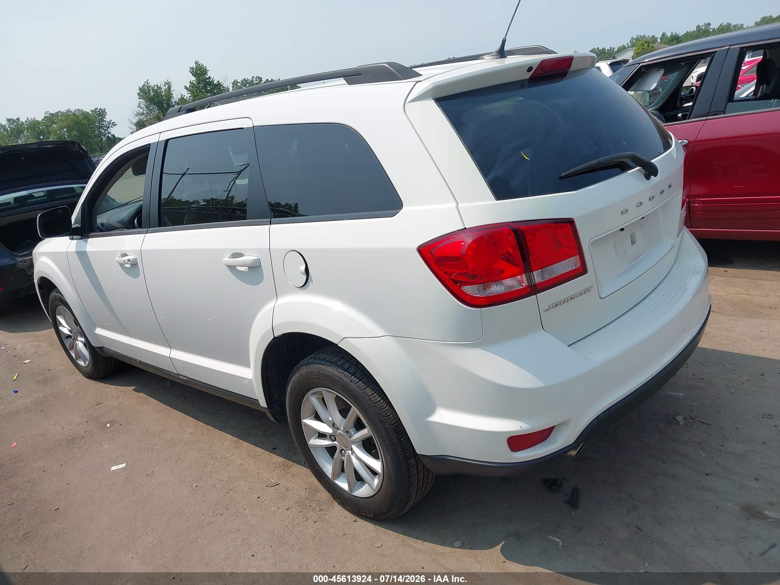 2015 Dodge Journey Sxt White vin: 3C4PDCBG1FT699956