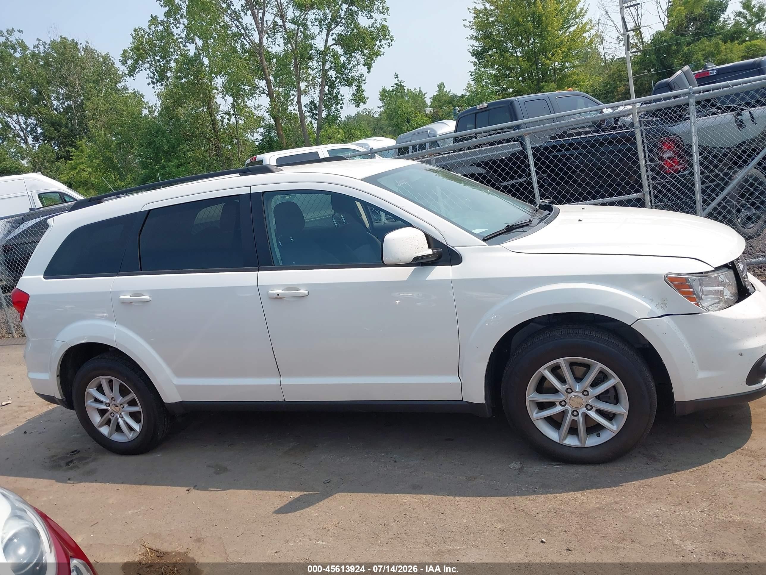 2015 Dodge Journey Sxt White vin: 3C4PDCBG1FT699956