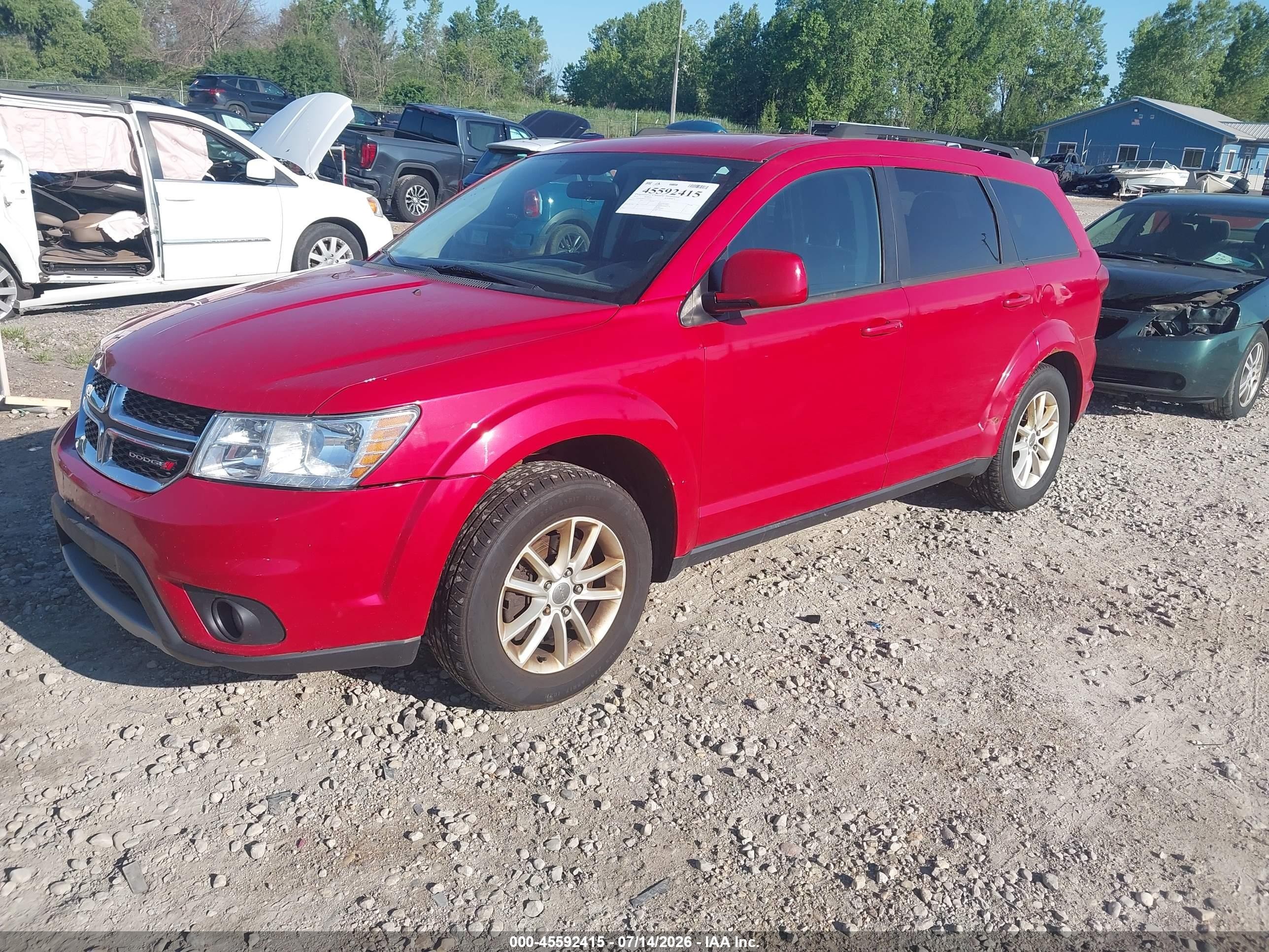 2015 Dodge Journey Sxt Red vin: 3C4PDCBG1FT733913