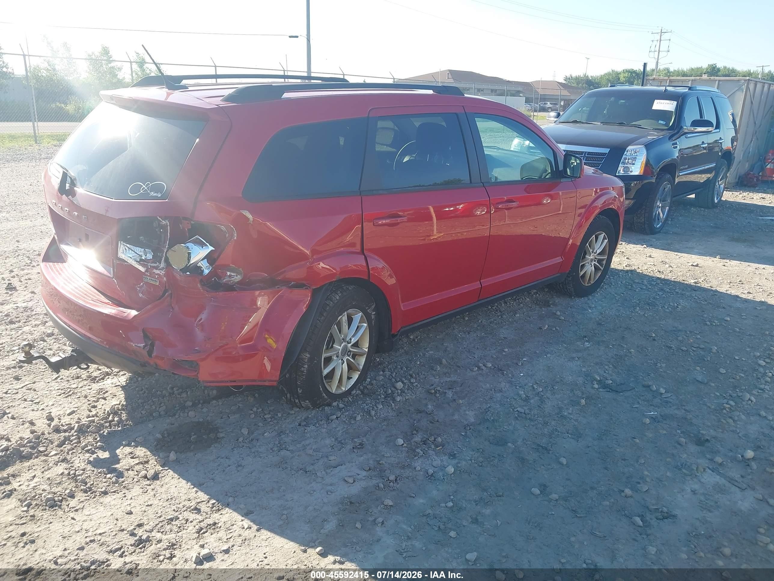 2015 Dodge Journey Sxt Red vin: 3C4PDCBG1FT733913