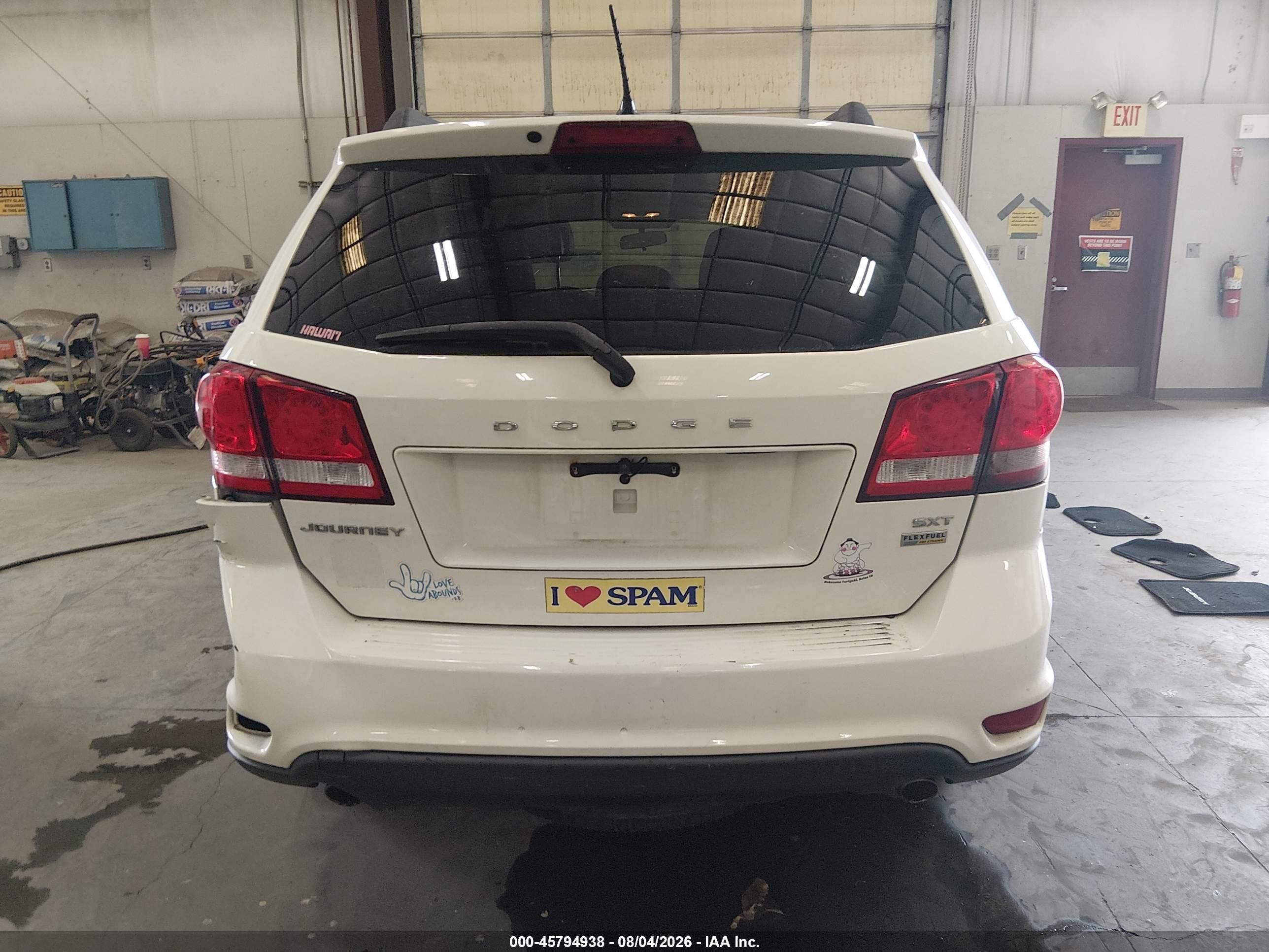 2013 Dodge Journey Sxt White vin: 3C4PDCBG2DT660726