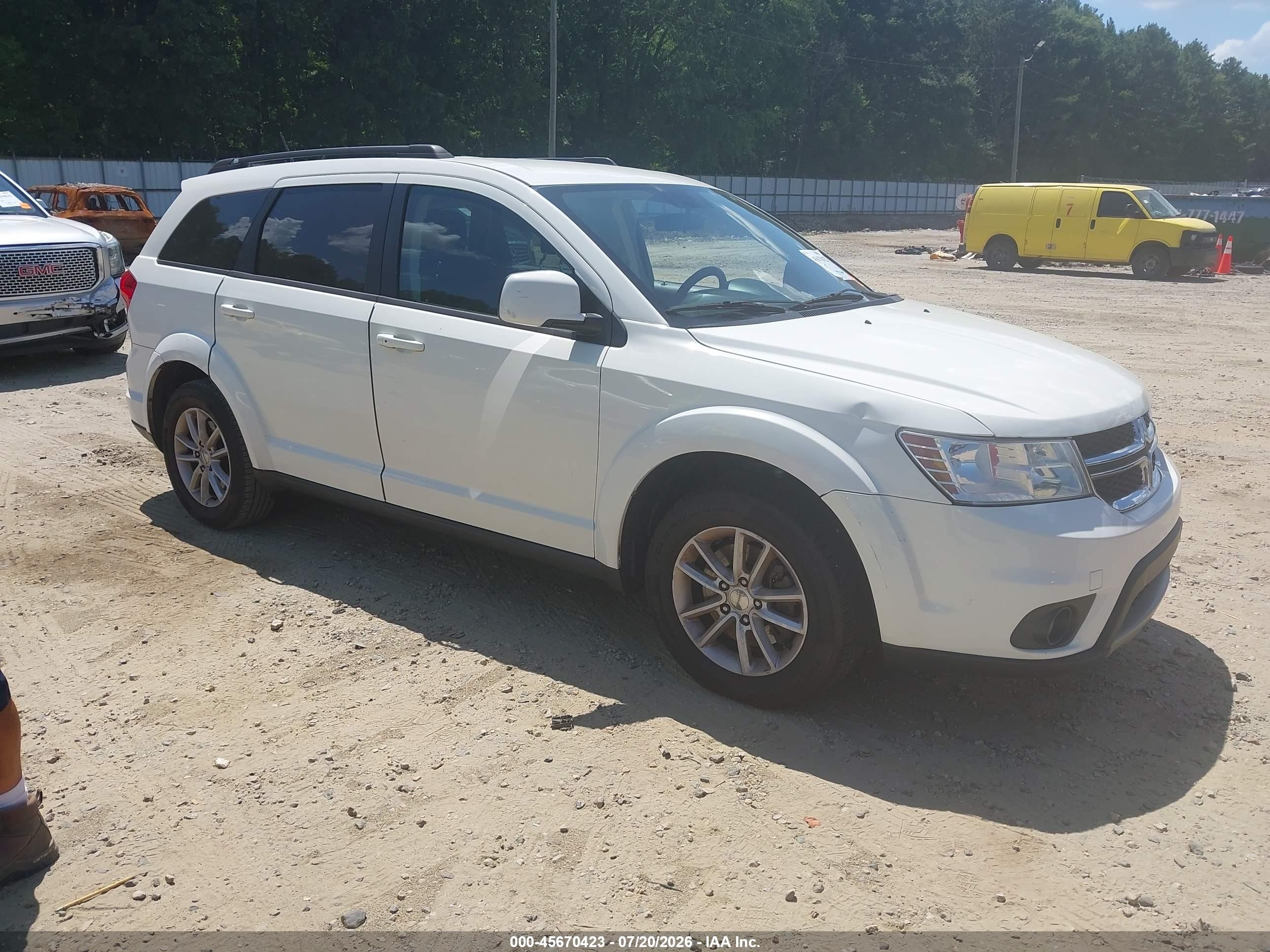 2014 Dodge Journey Sxt White vin: 3C4PDCBG2ET127759