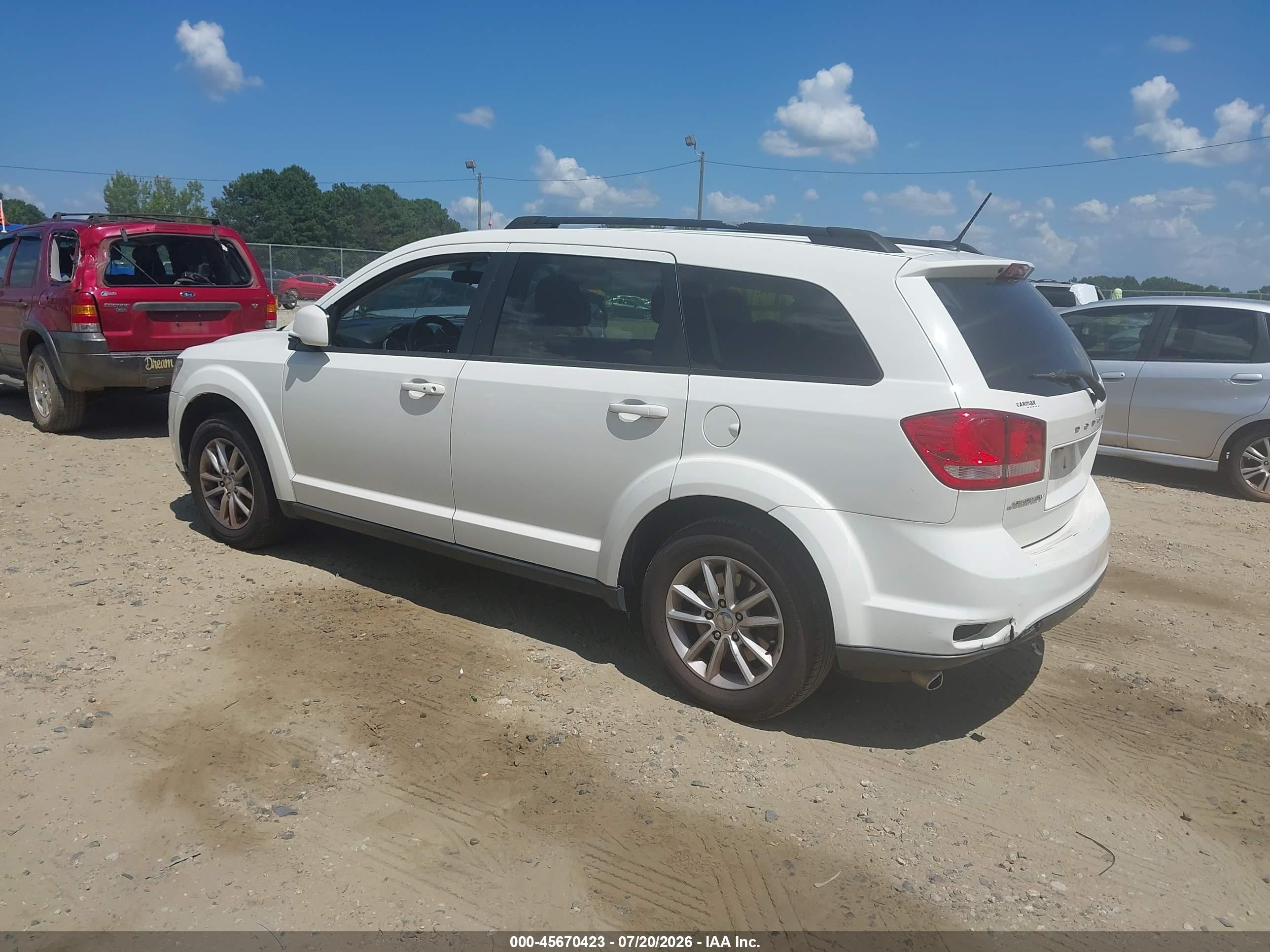 2014 Dodge Journey Sxt White vin: 3C4PDCBG2ET127759