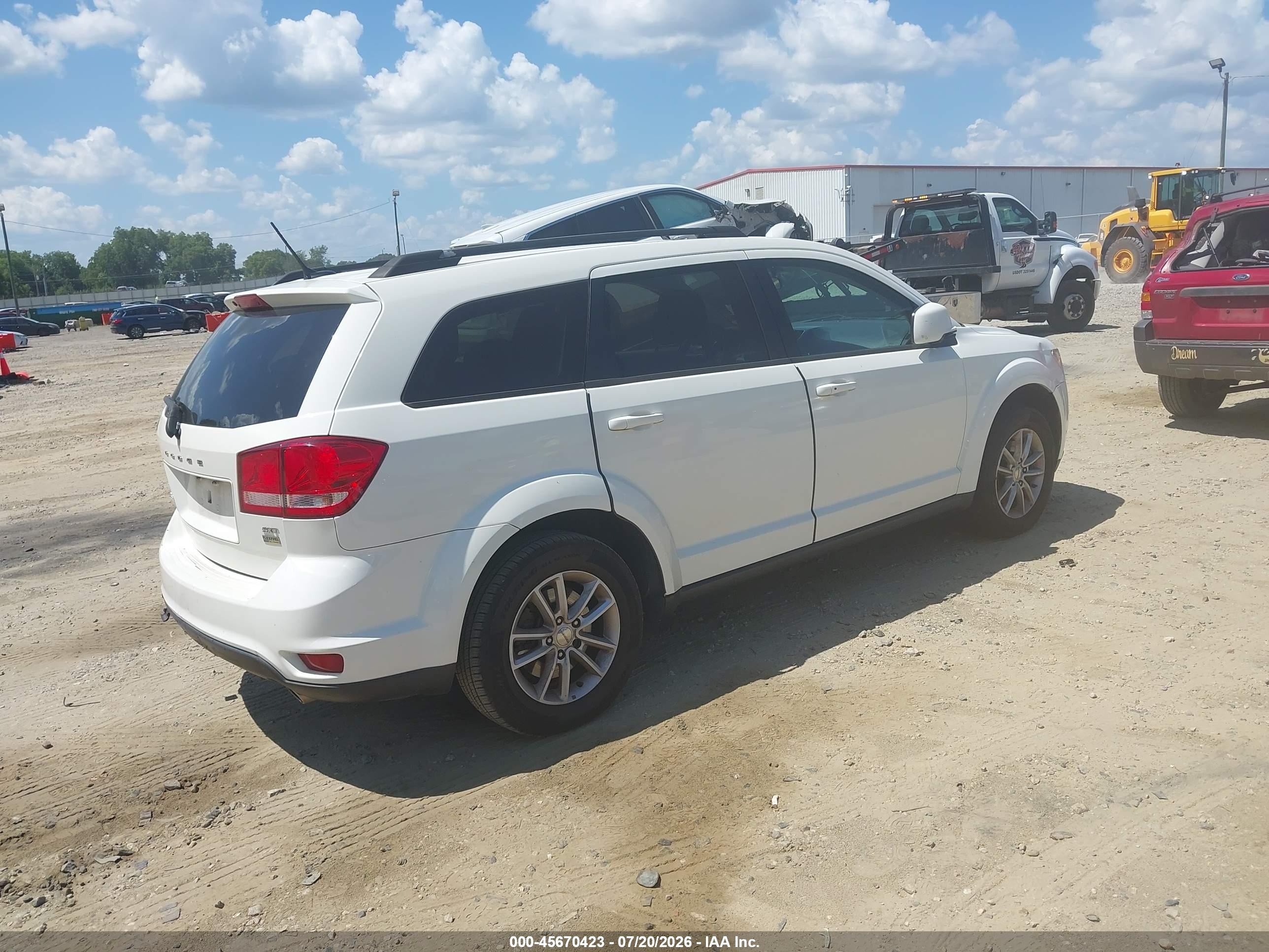 2014 Dodge Journey Sxt White vin: 3C4PDCBG2ET127759