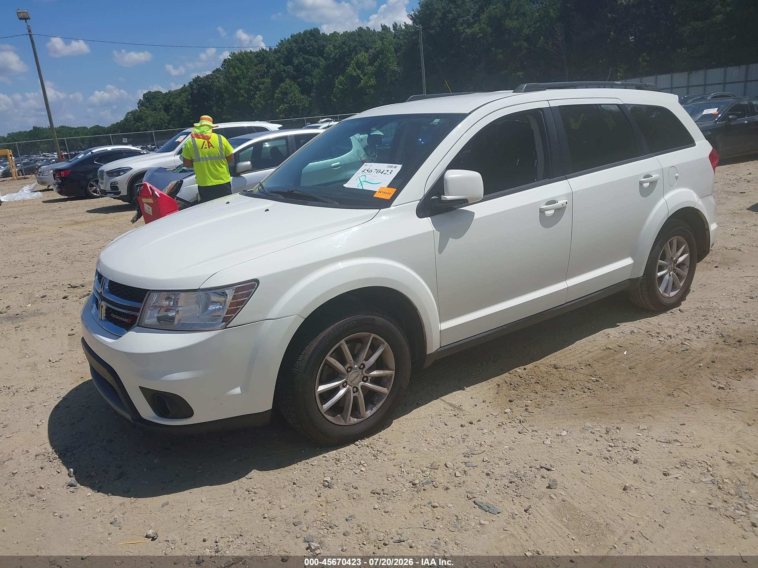 2014 Dodge Journey Sxt White vin: 3C4PDCBG2ET127759