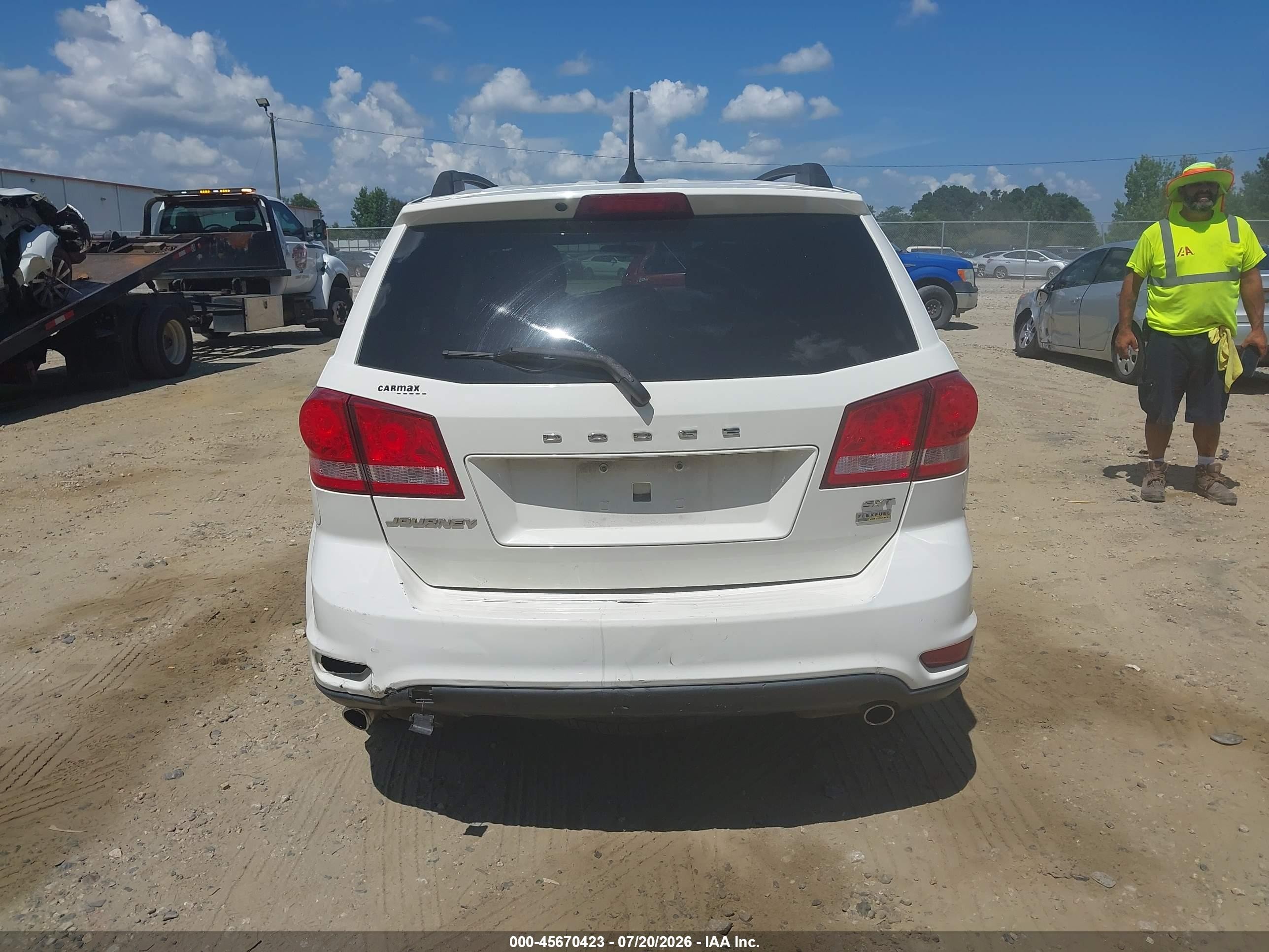 2014 Dodge Journey Sxt White vin: 3C4PDCBG2ET127759