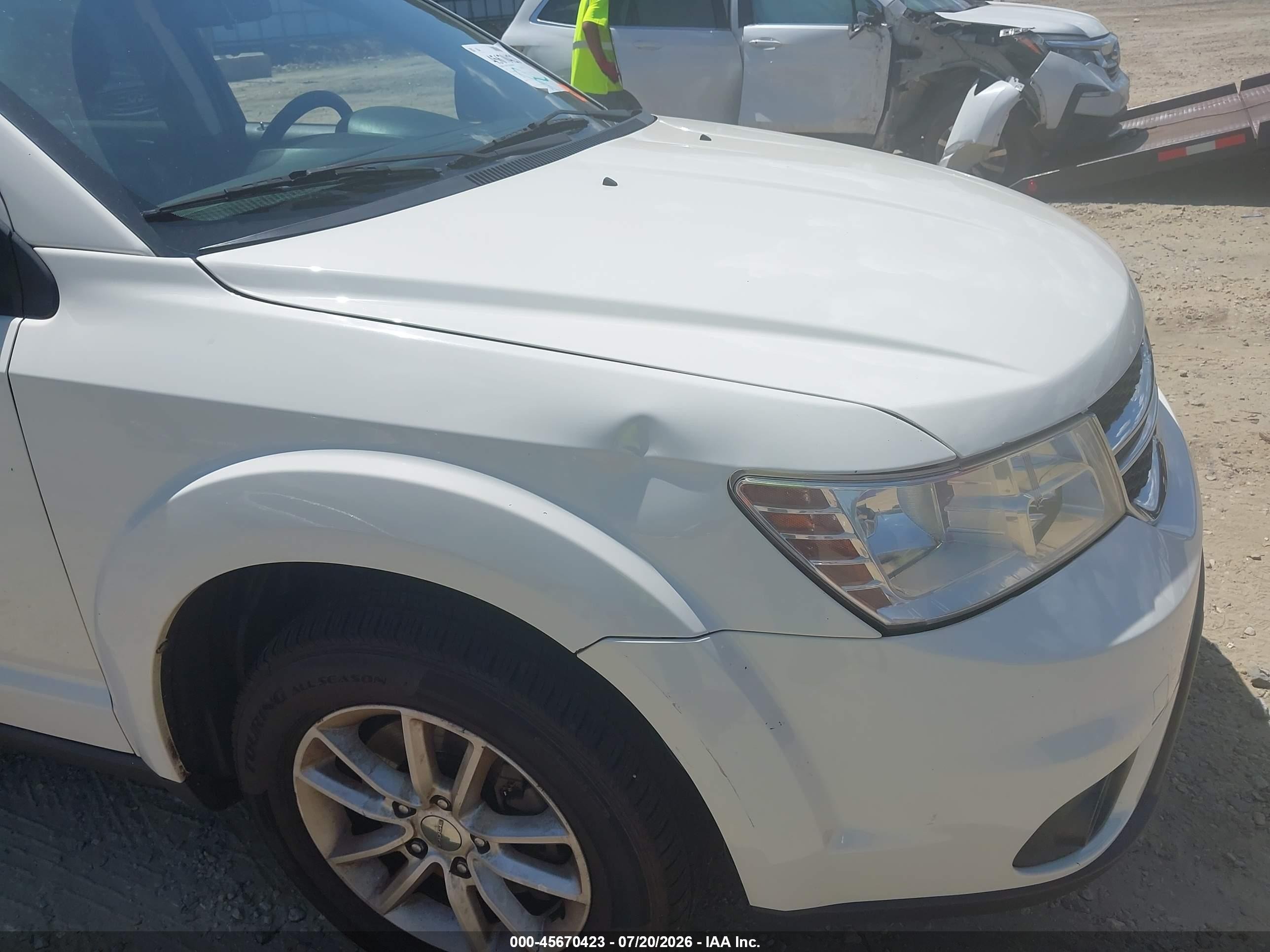 2014 Dodge Journey Sxt White vin: 3C4PDCBG2ET127759