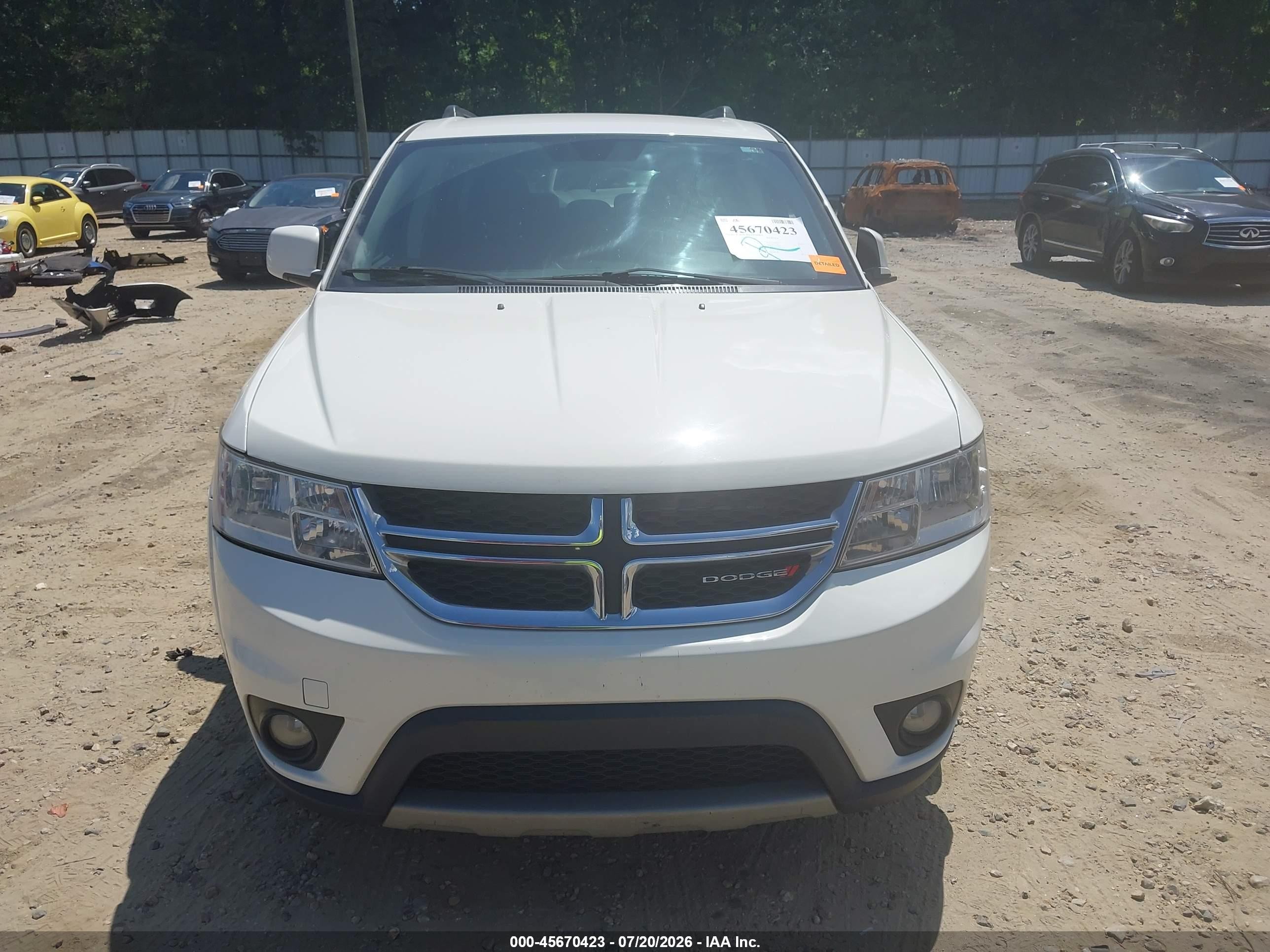2014 Dodge Journey Sxt White vin: 3C4PDCBG2ET127759