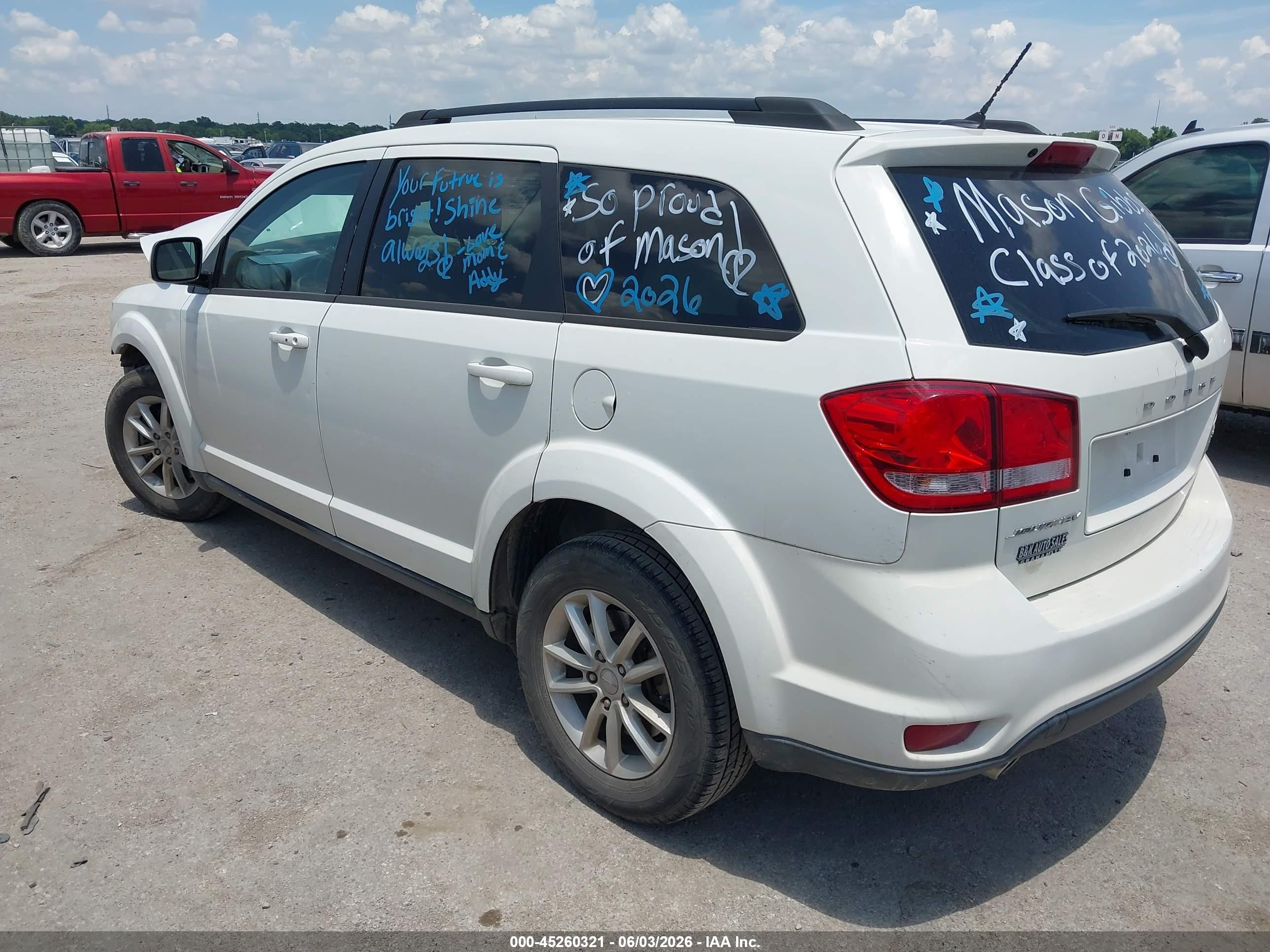 2014 Dodge Journey Sxt White vin: 3C4PDCBG2ET192353