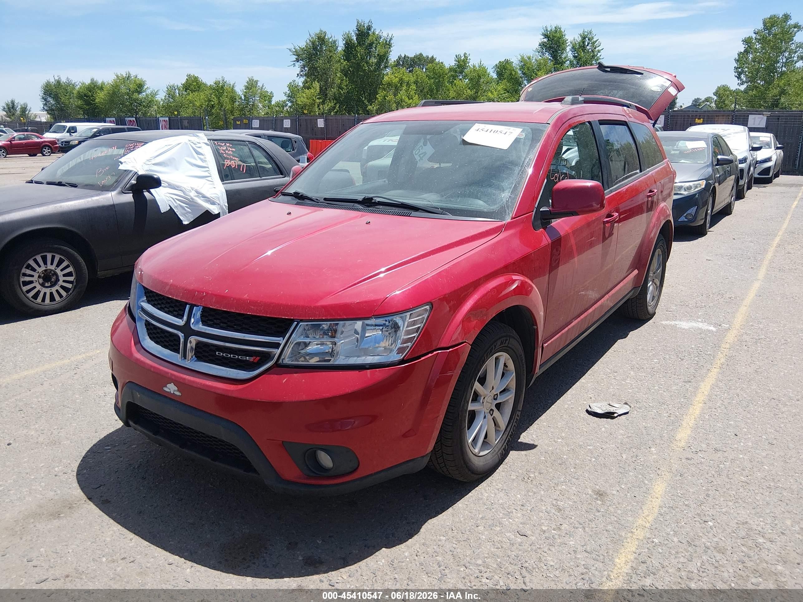 2014 Dodge Journey Sxt Красный vin: 3C4PDCBG2ET270713