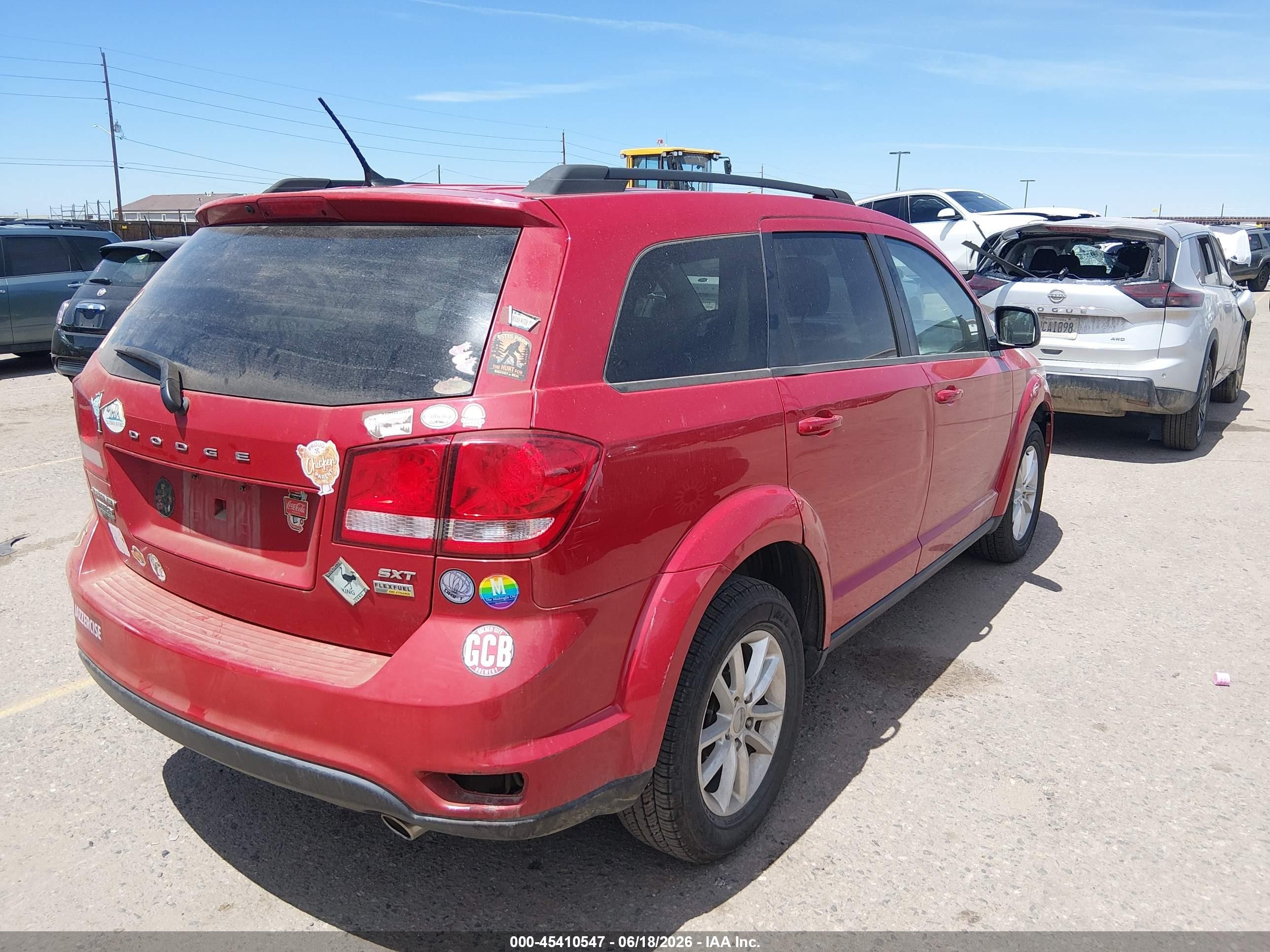 2014 Dodge Journey Sxt Красный vin: 3C4PDCBG2ET270713