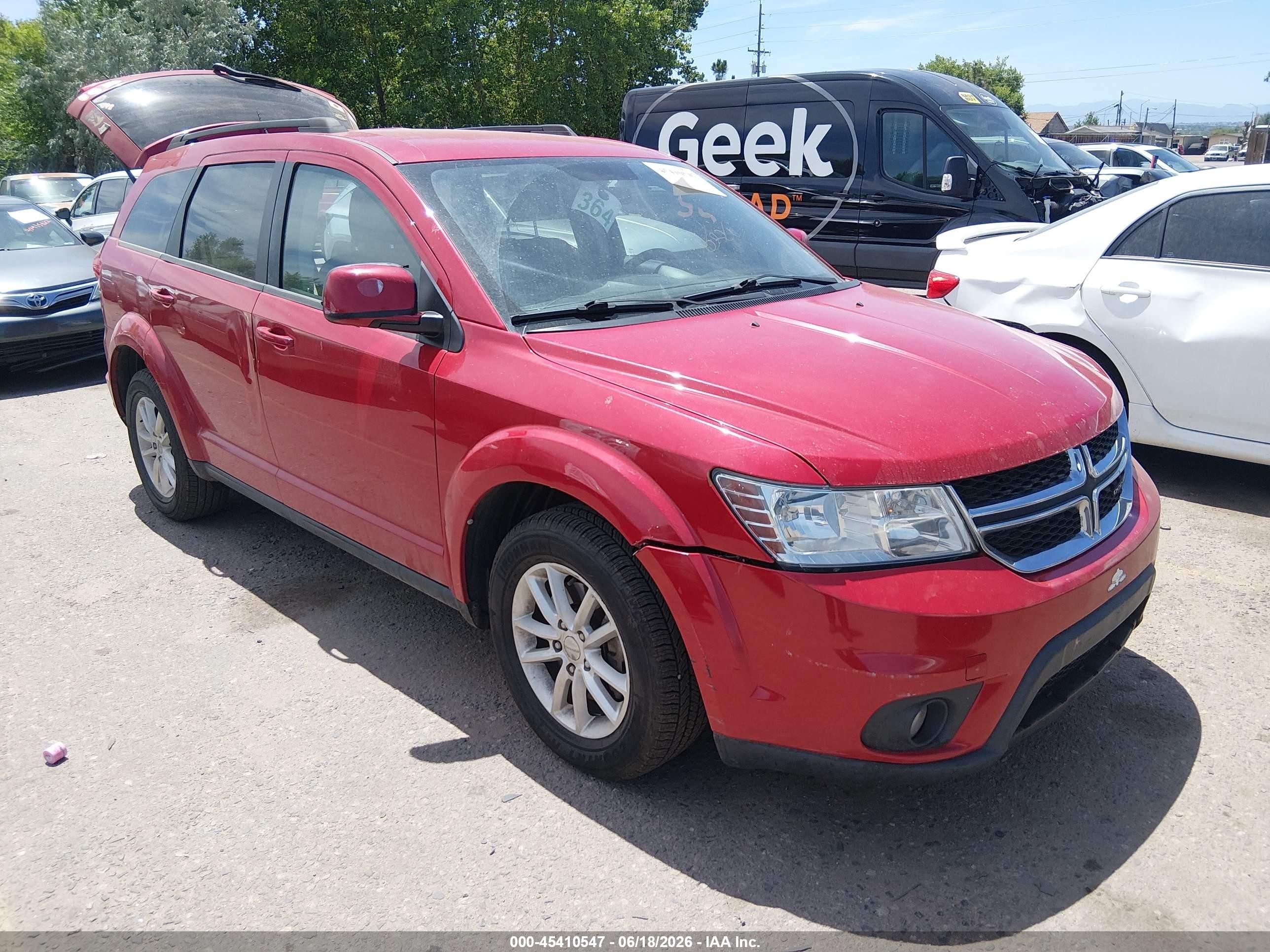 2014 Dodge Journey Sxt Красный vin: 3C4PDCBG2ET270713