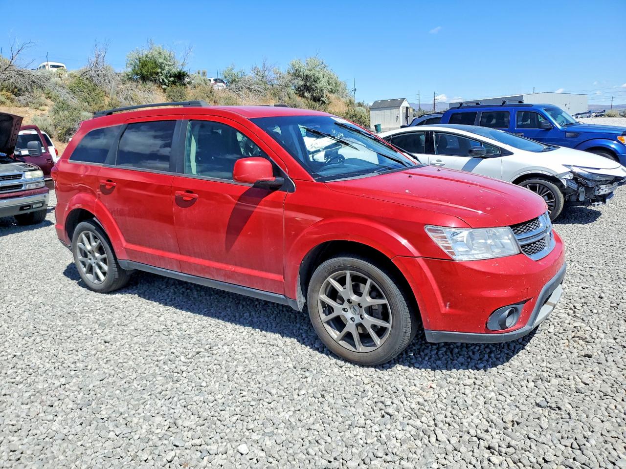 2014 Dodge Journey Sxt Red vin: 3C4PDCBG2ET313558
