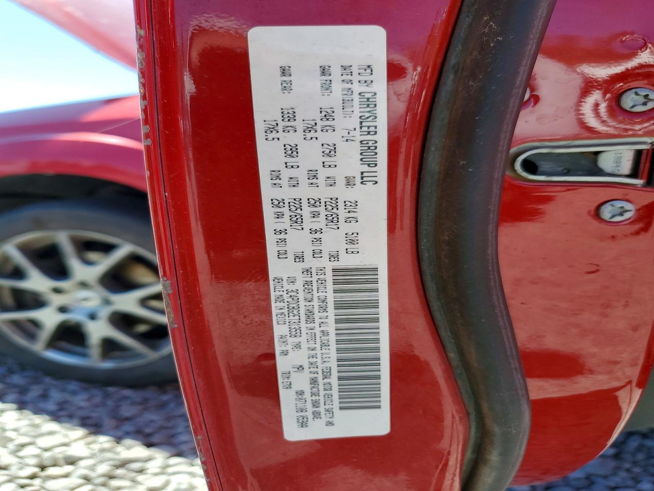 2014 Dodge Journey Sxt Red vin: 3C4PDCBG2ET313558