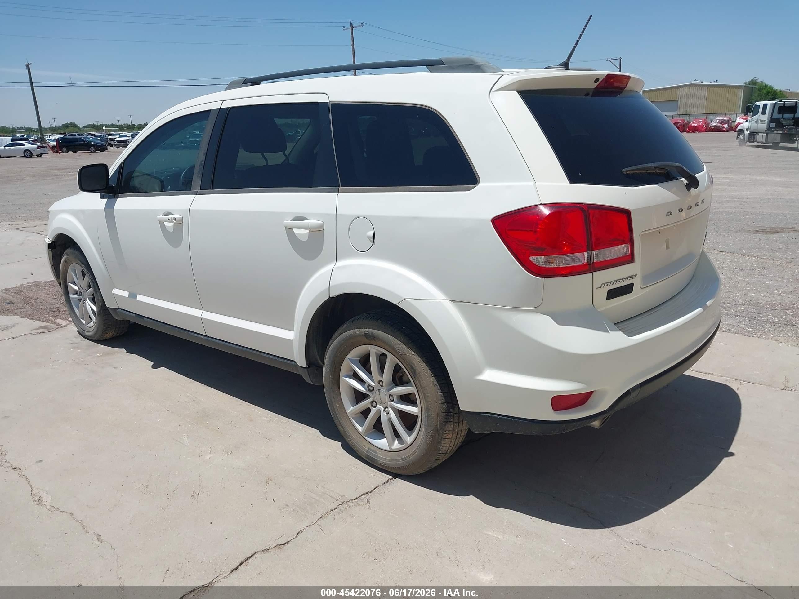 2015 Dodge Journey Sxt White vin: 3C4PDCBG2FT524678