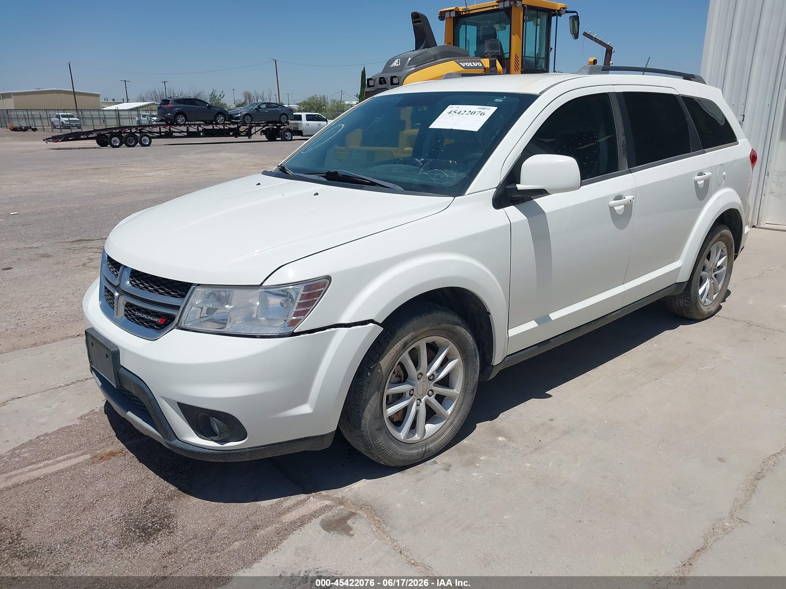 2015 Dodge Journey Sxt White vin: 3C4PDCBG2FT524678