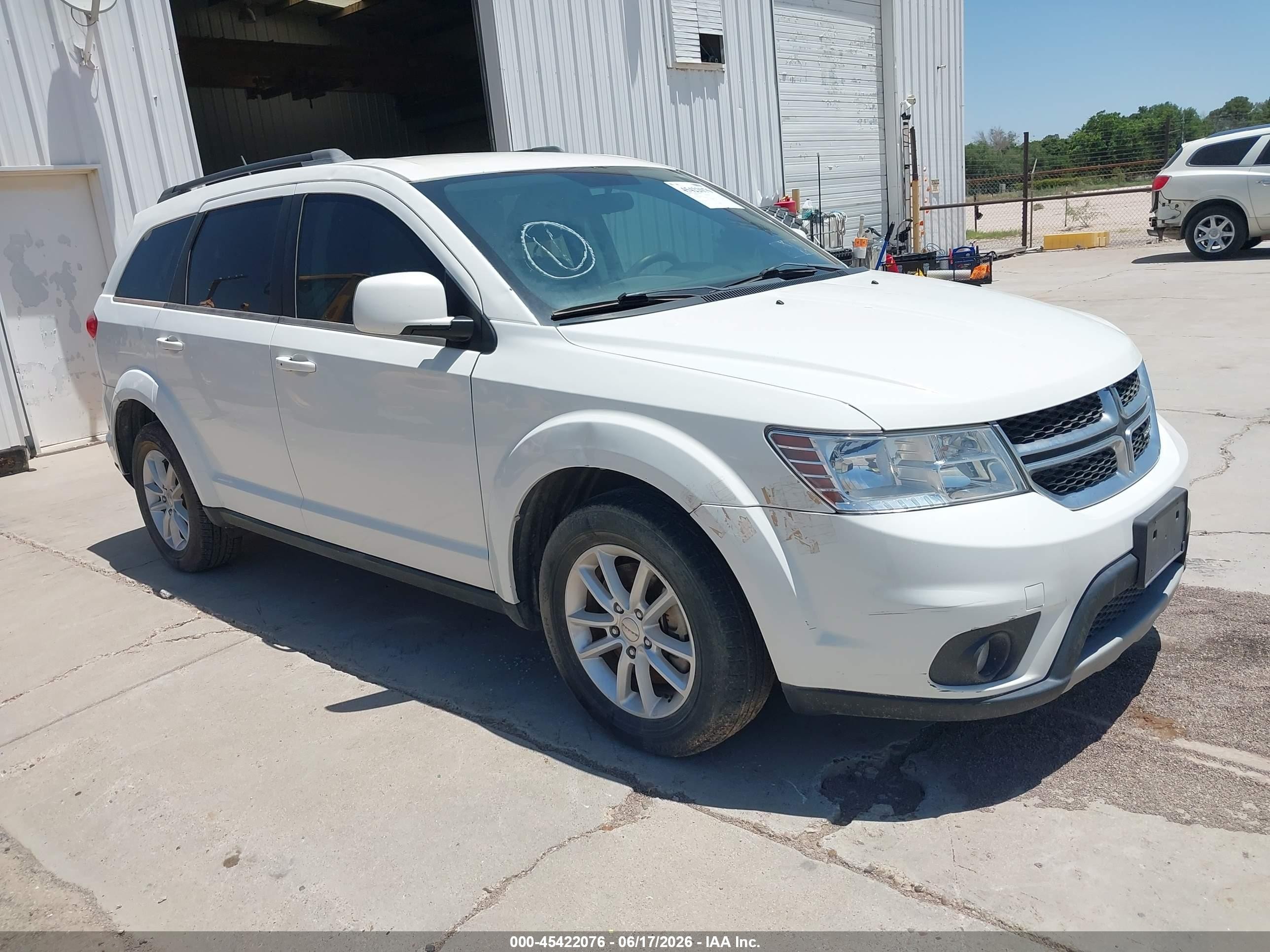 2015 Dodge Journey Sxt White vin: 3C4PDCBG2FT524678