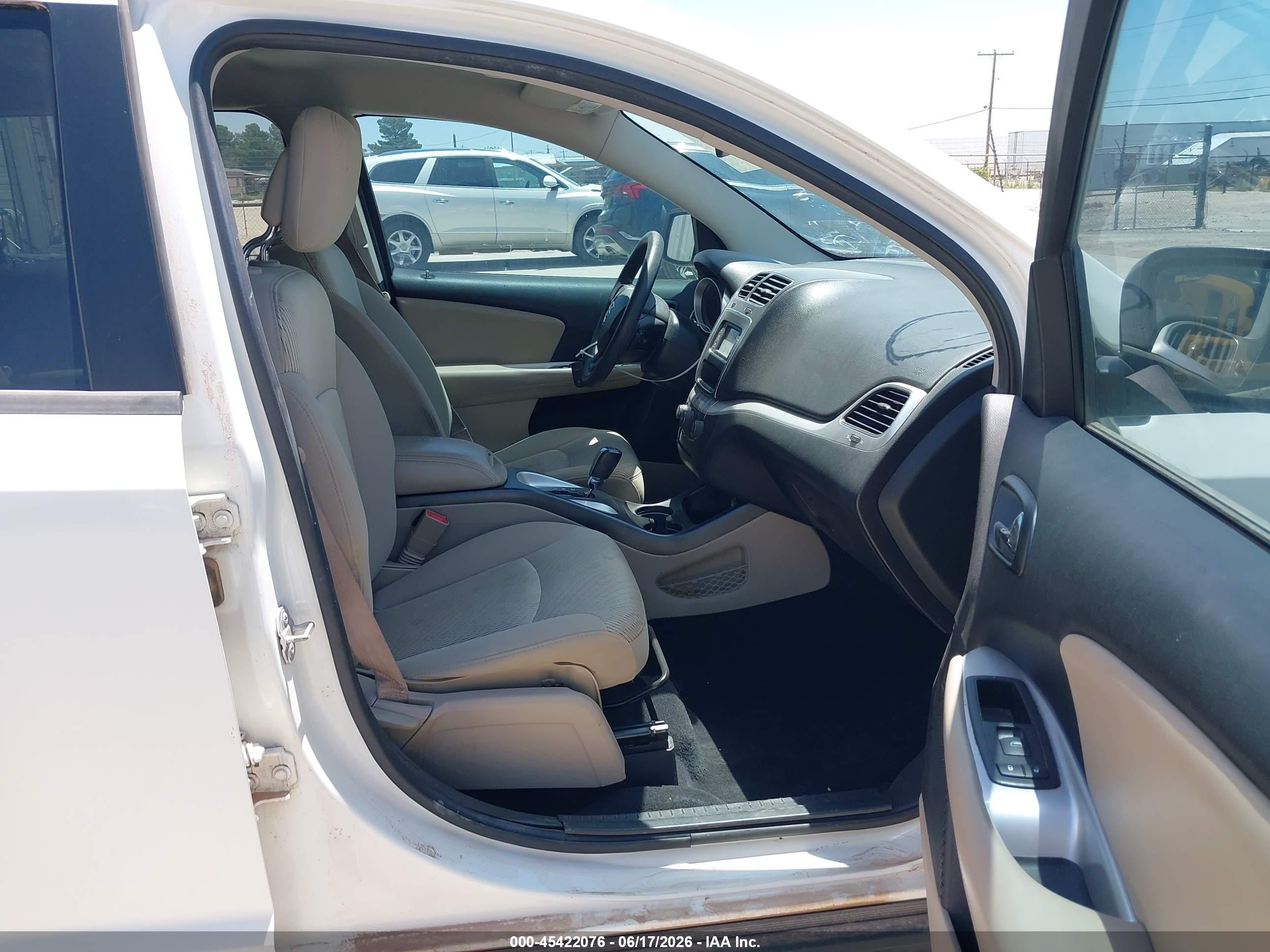 2015 Dodge Journey Sxt White vin: 3C4PDCBG2FT524678