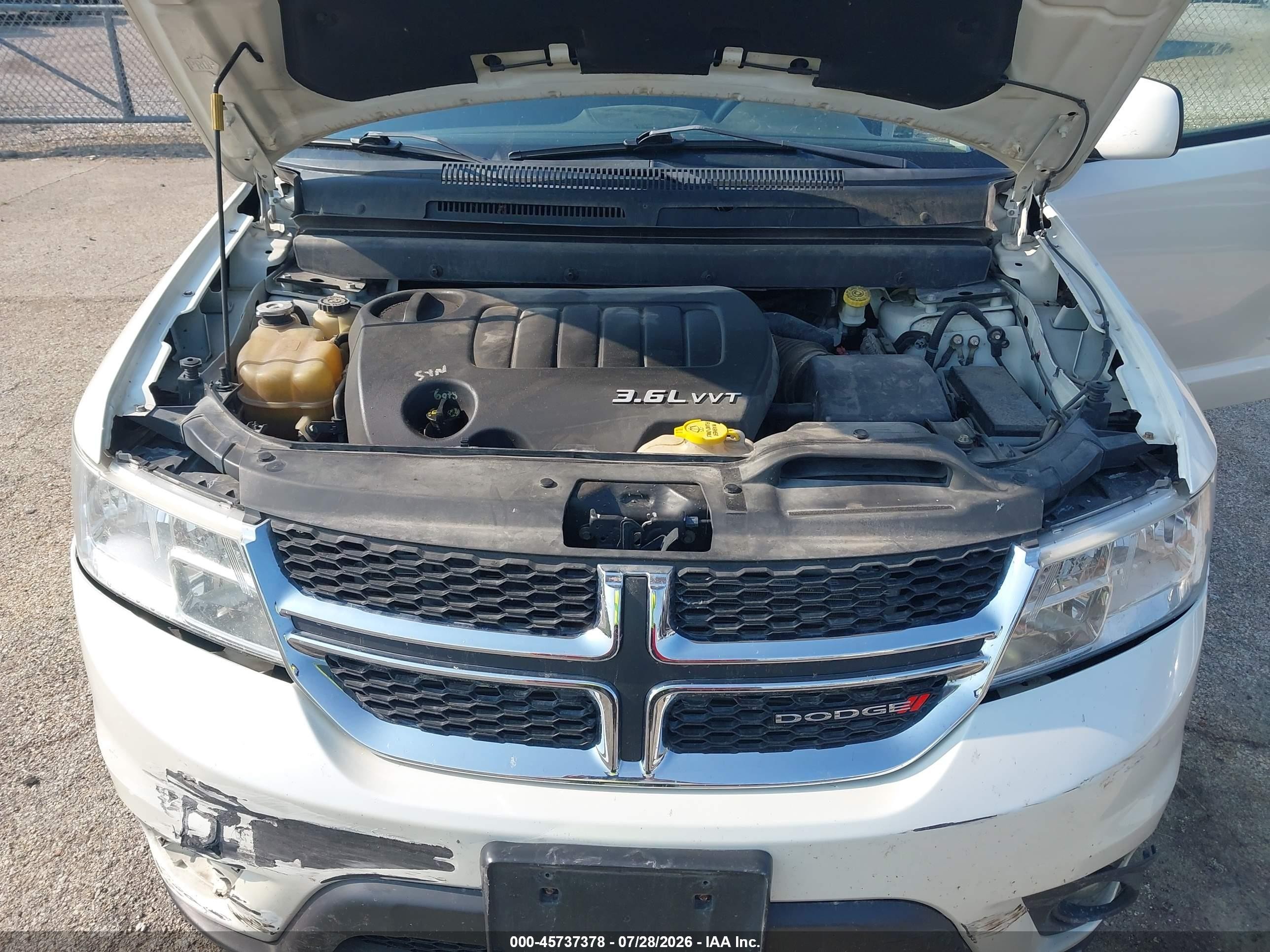 2012 Dodge Journey Sxt White vin: 3C4PDCBG3CT256669