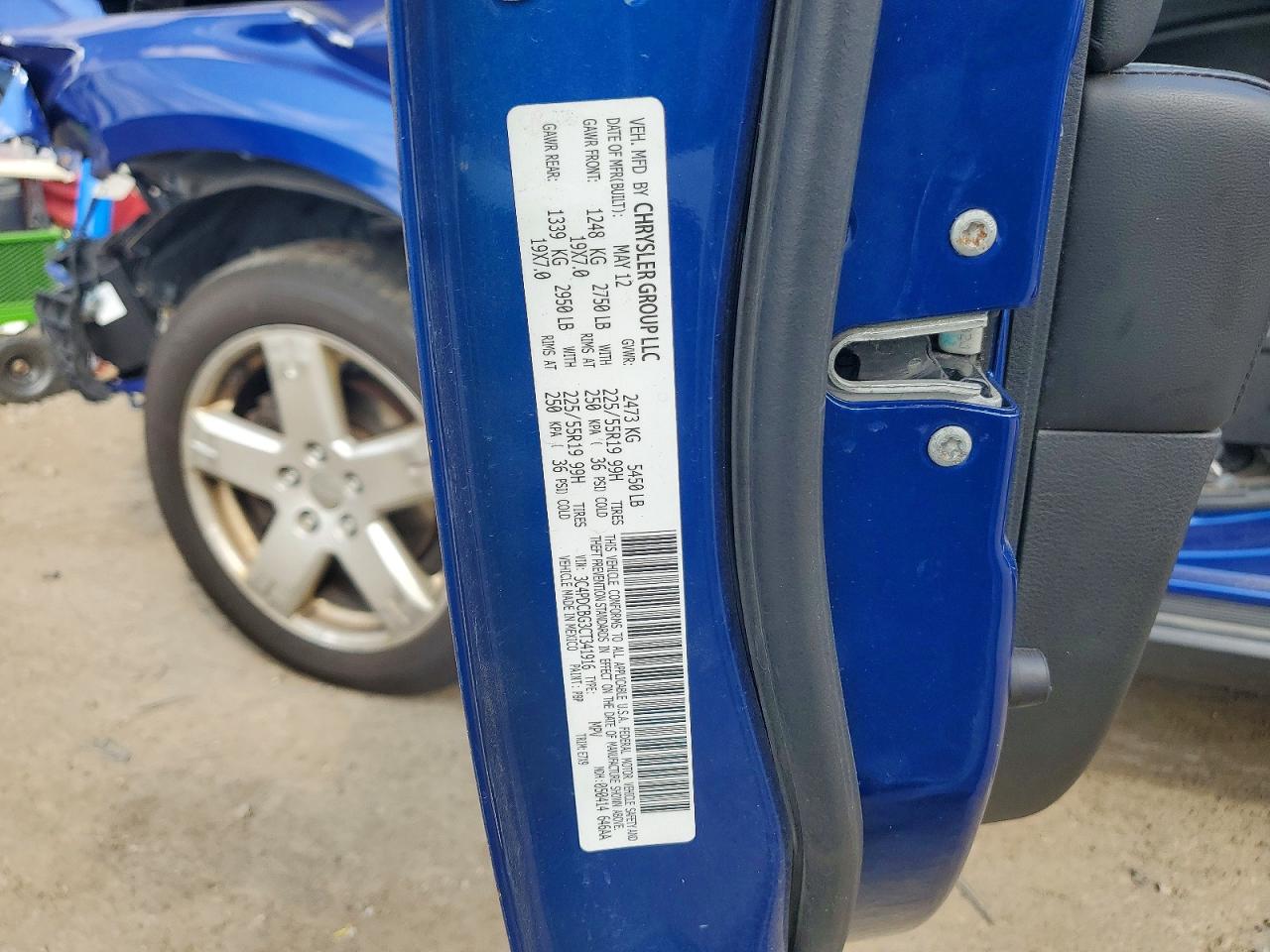 2012 Dodge Journey Sxt Blue vin: 3C4PDCBG3CT341916