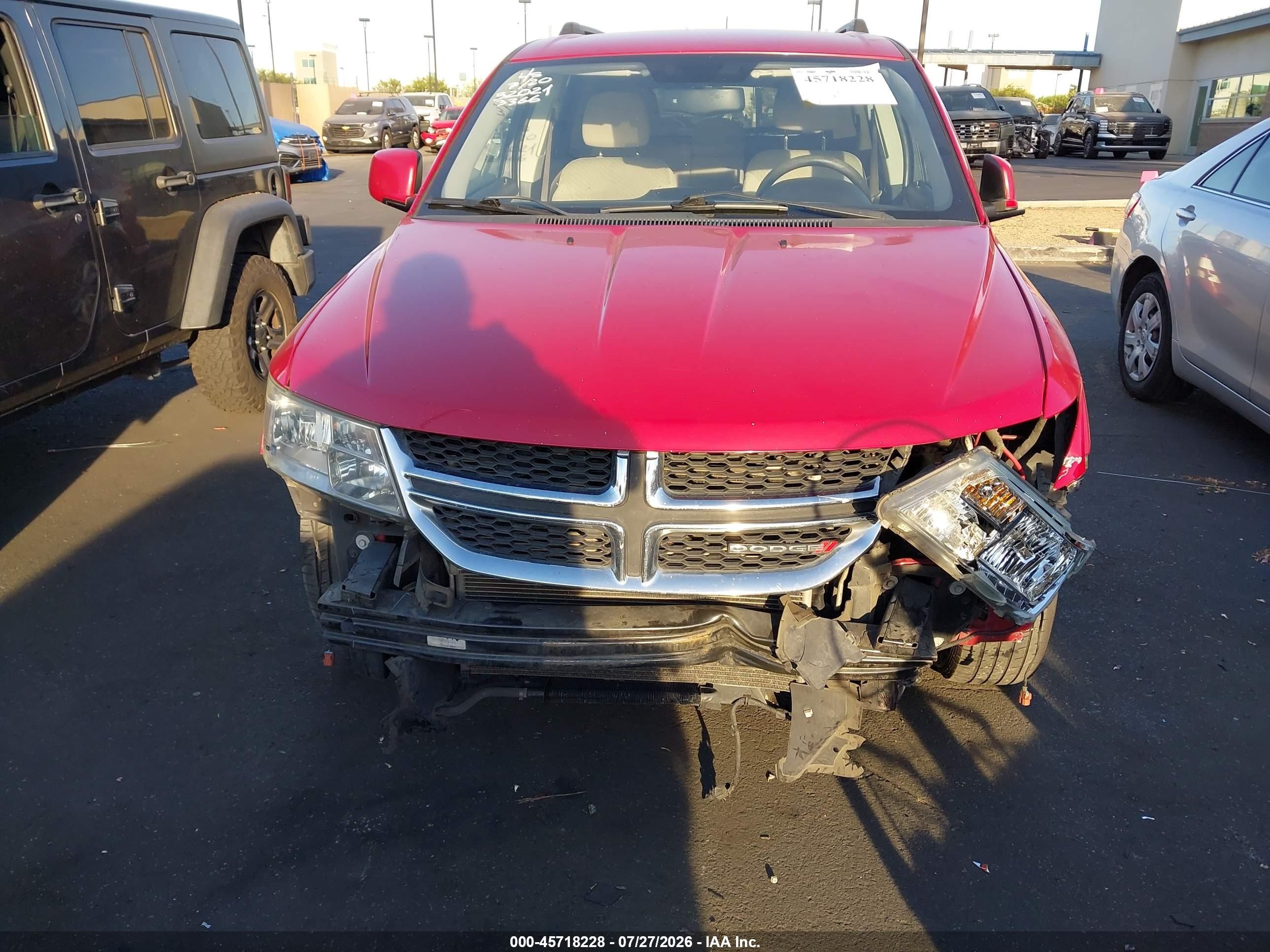 2013 Dodge Journey Sxt Red vin: 3C4PDCBG3DT503366
