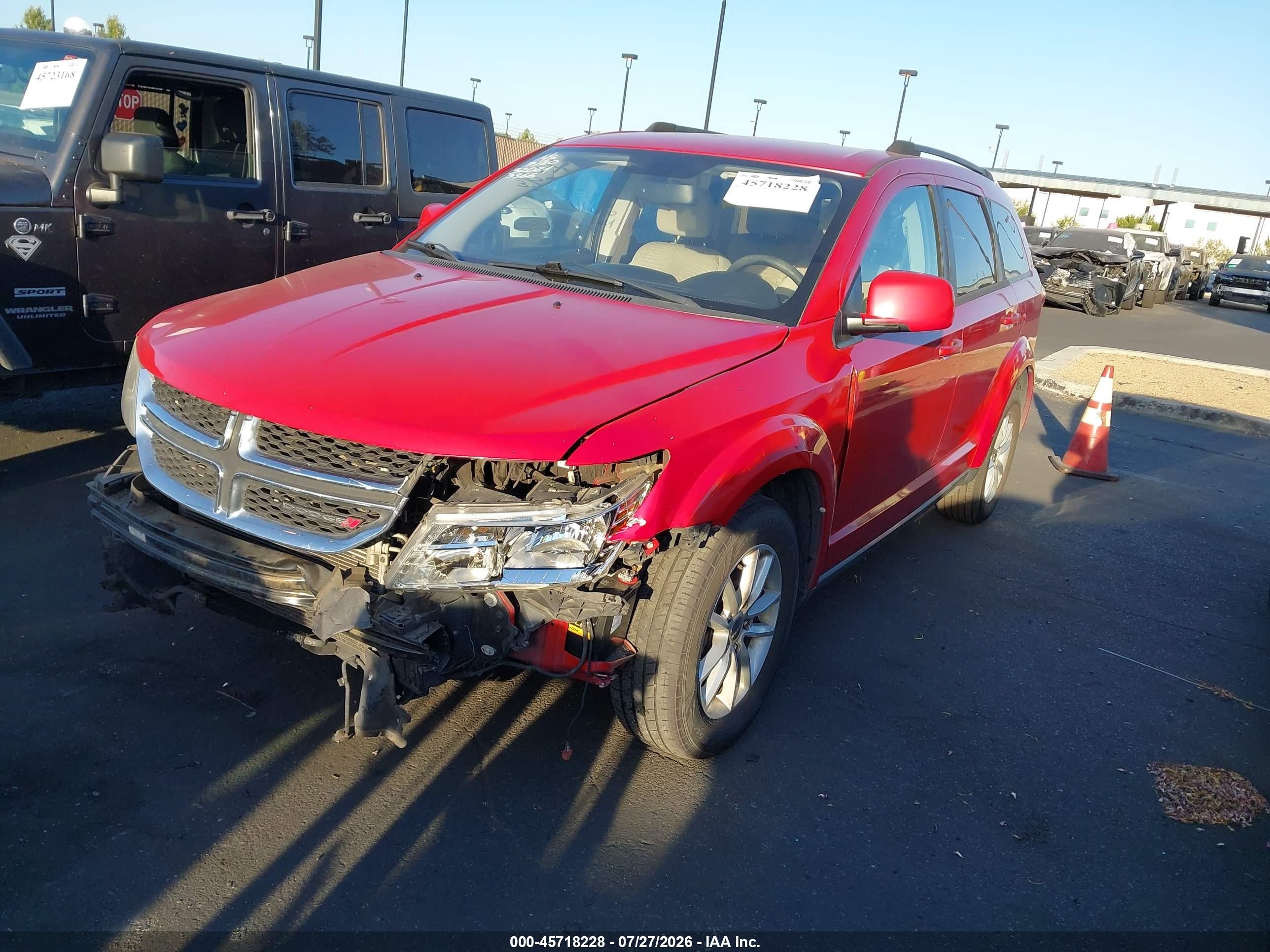 2013 Dodge Journey Sxt Red vin: 3C4PDCBG3DT503366