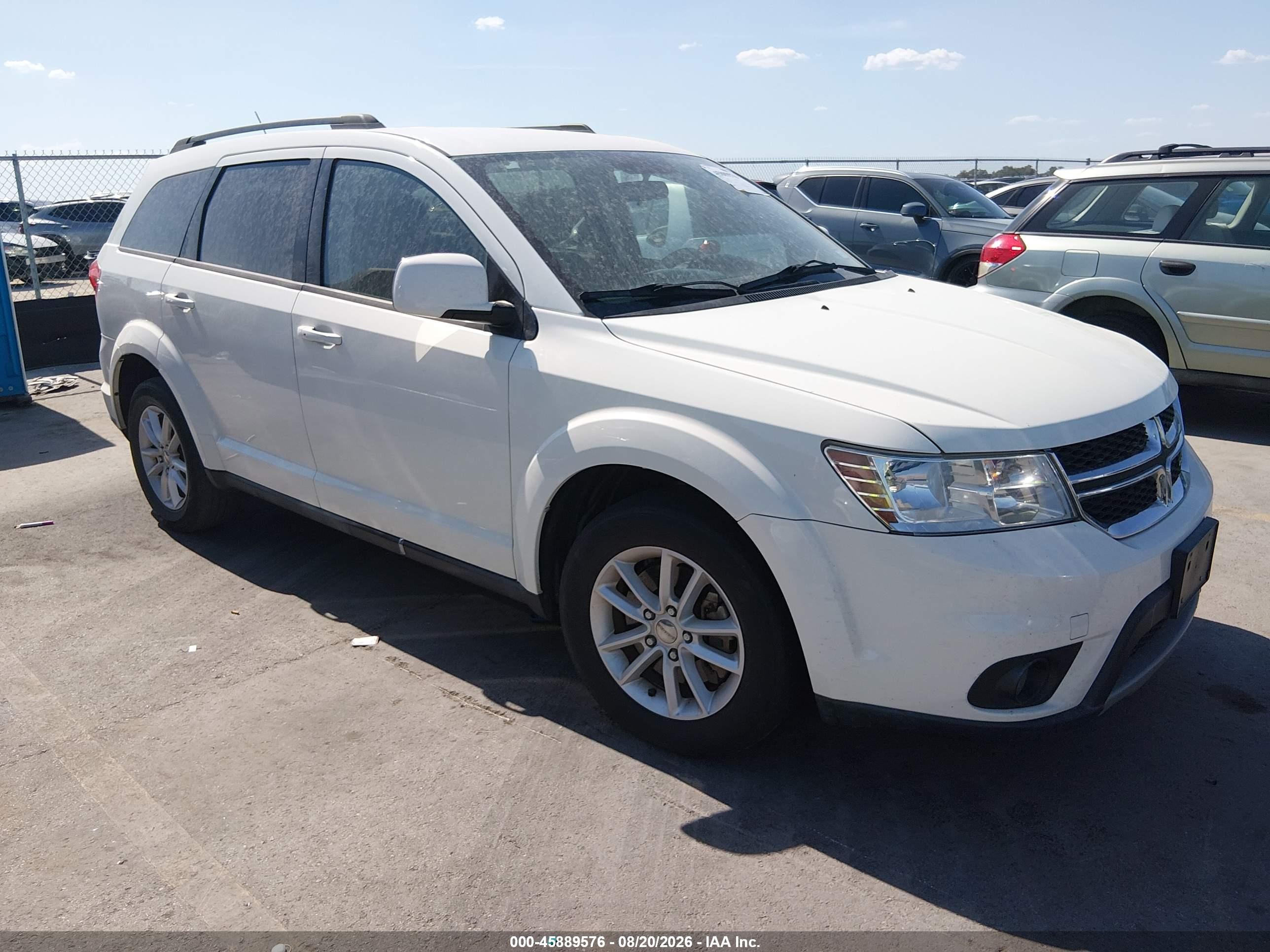 2013 Dodge Journey Sxt White vin: 3C4PDCBG3DT541163