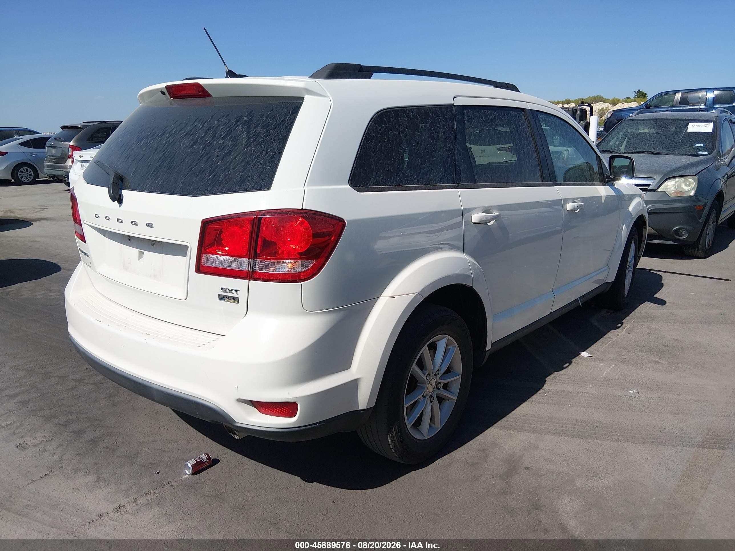 2013 Dodge Journey Sxt White vin: 3C4PDCBG3DT541163