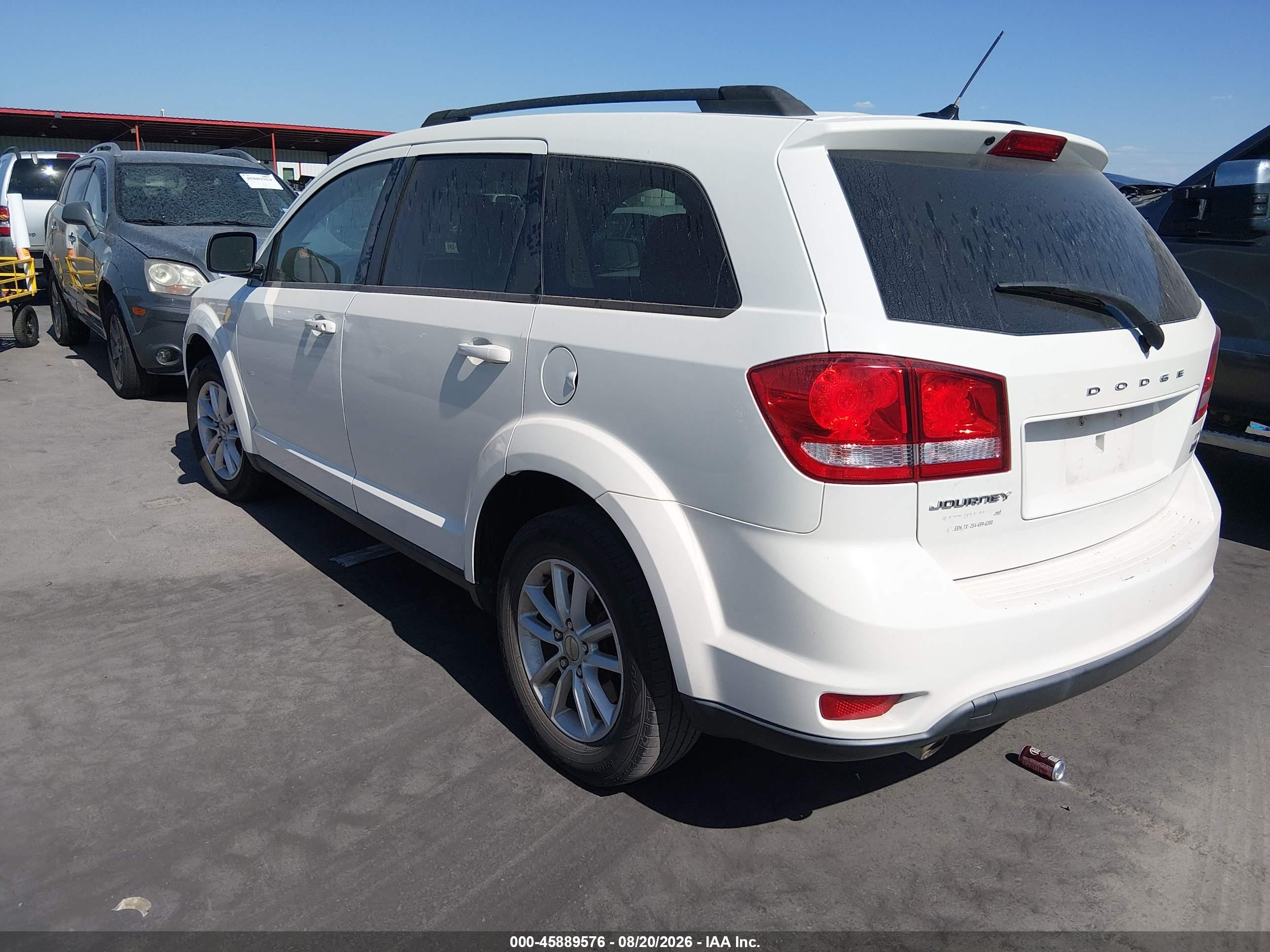2013 Dodge Journey Sxt White vin: 3C4PDCBG3DT541163