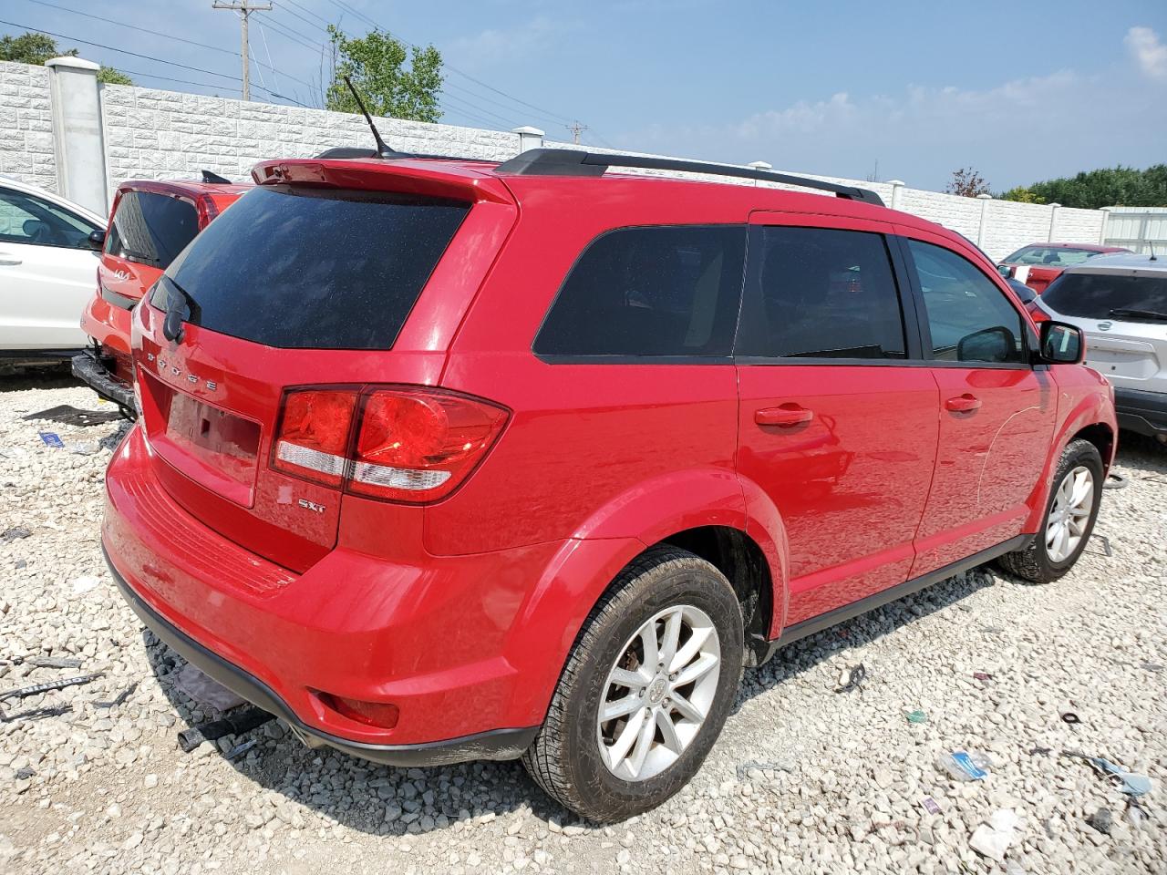 2013 Dodge Journey Sxt Red vin: 3C4PDCBG3DT564975