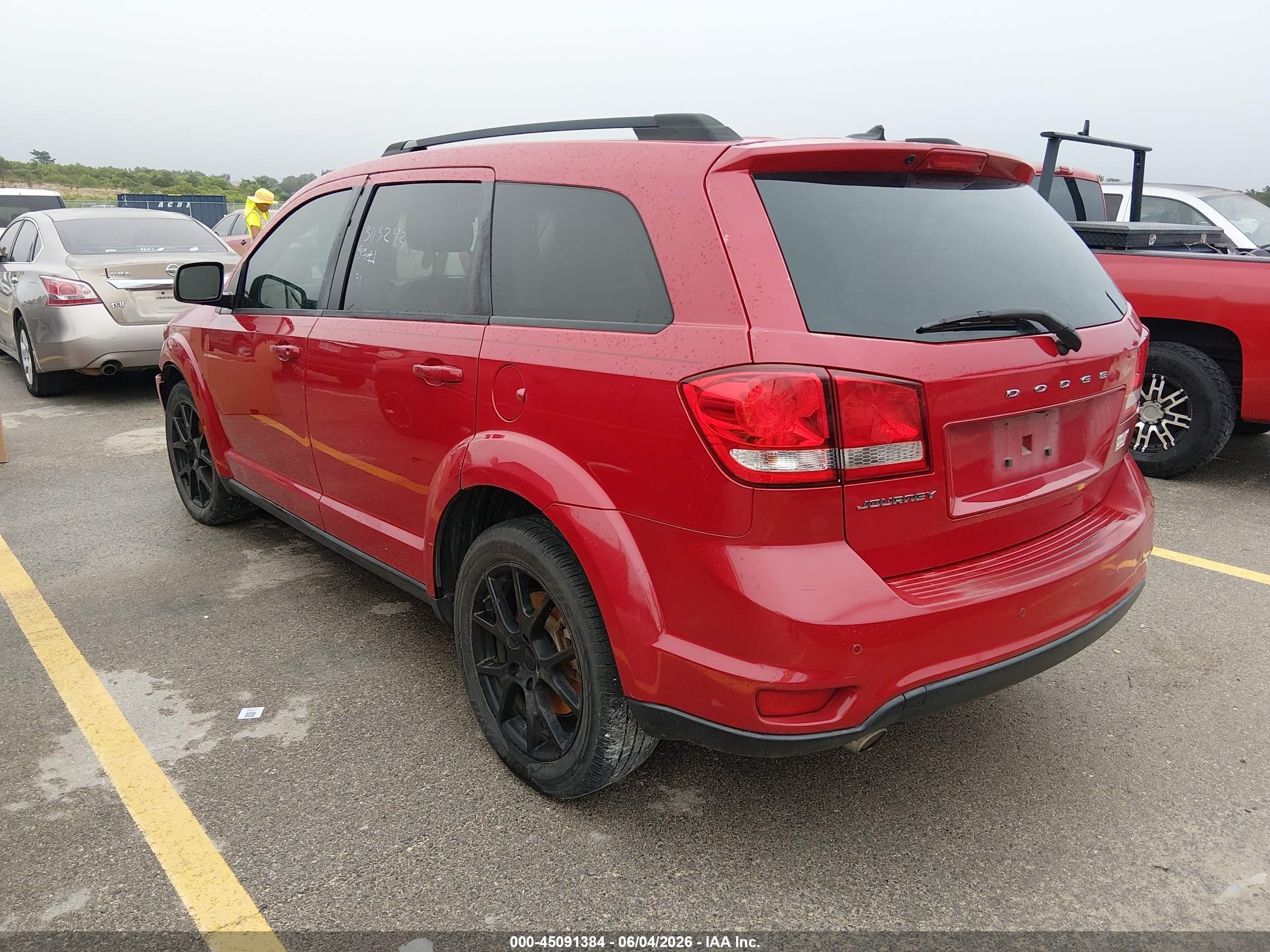 2013 Dodge Journey Sxt Red vin: 3C4PDCBG3DT695534