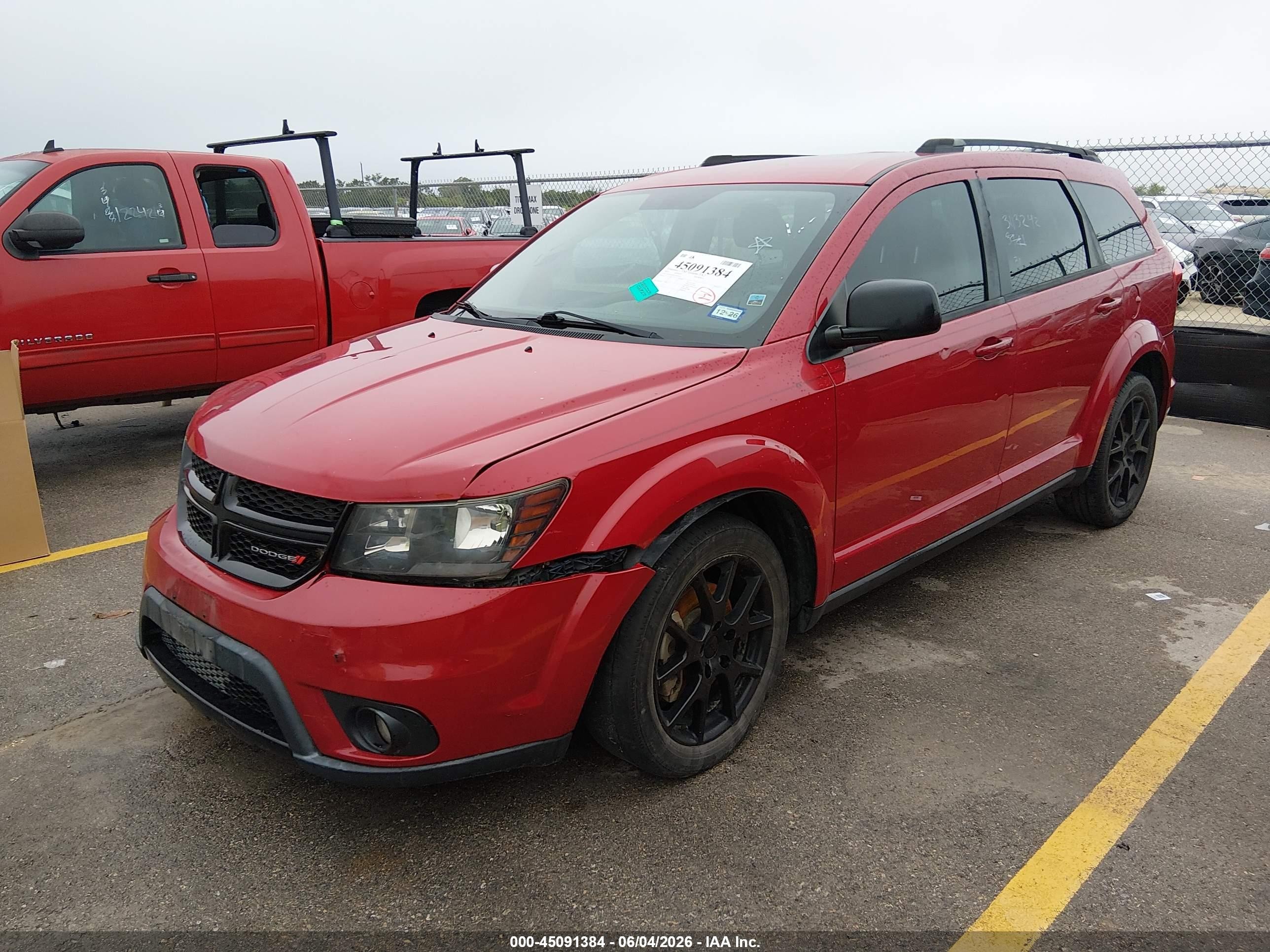 2013 Dodge Journey Sxt Red vin: 3C4PDCBG3DT695534