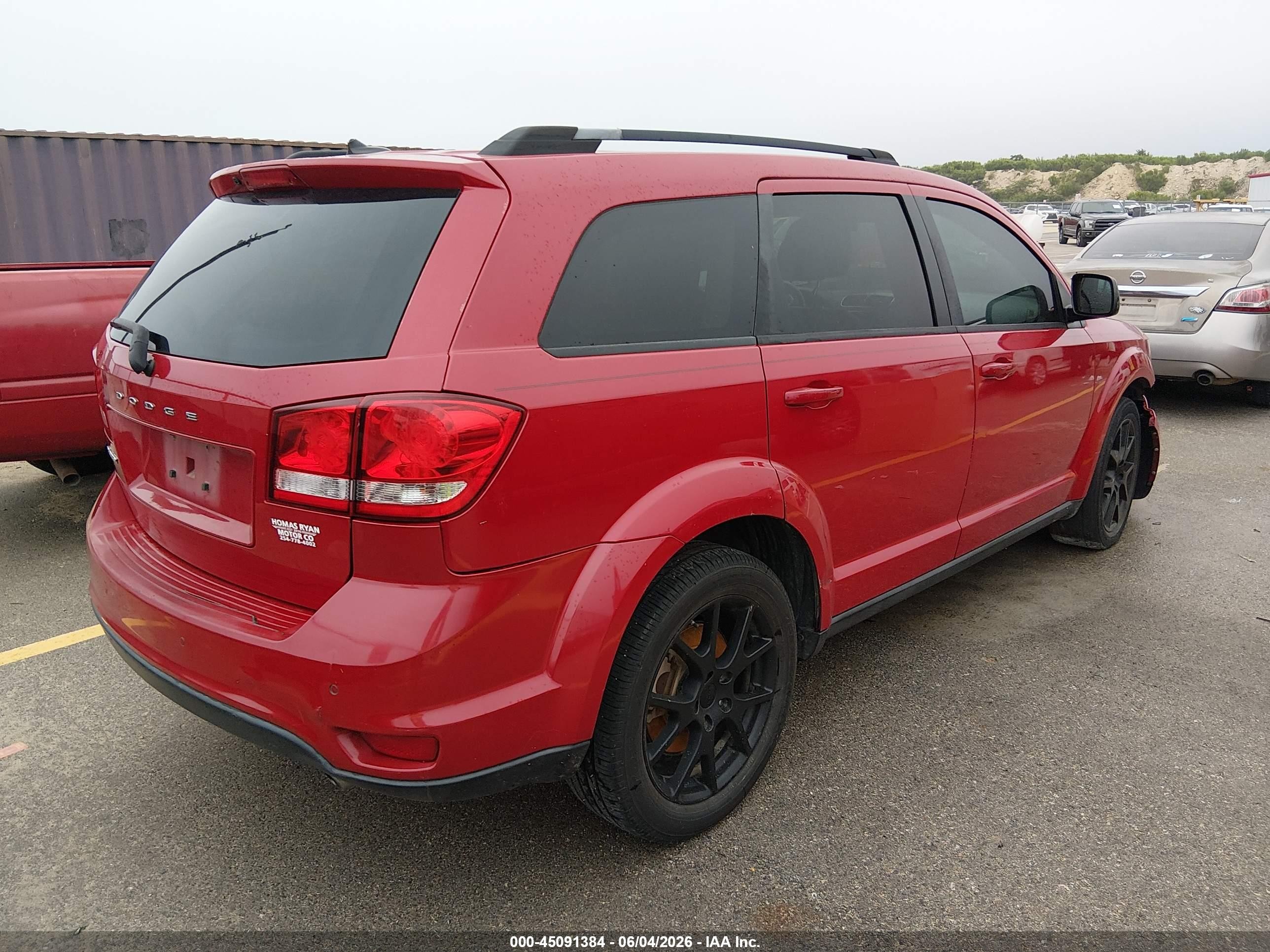 2013 Dodge Journey Sxt Red vin: 3C4PDCBG3DT695534