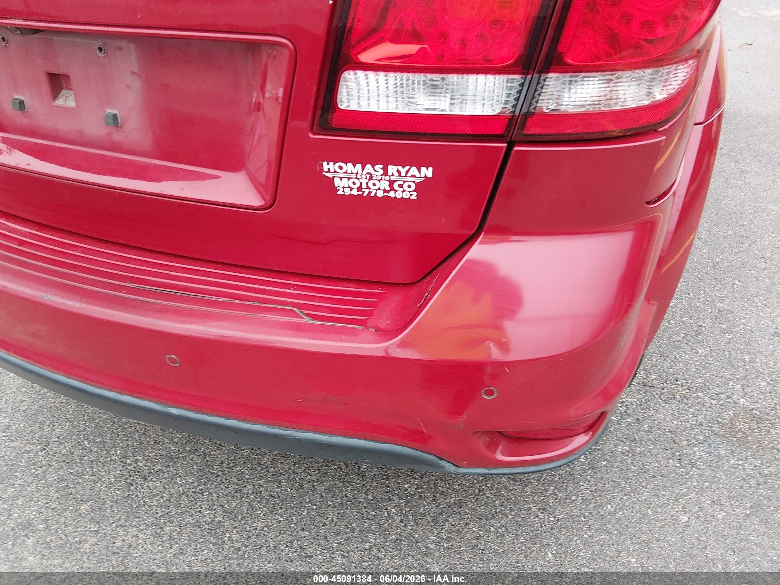 2013 Dodge Journey Sxt Red vin: 3C4PDCBG3DT695534