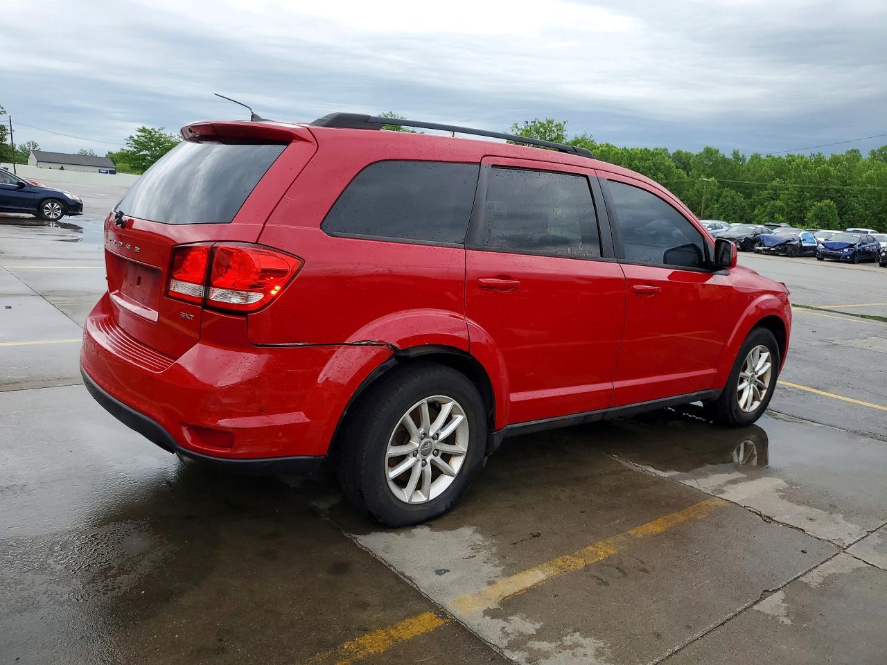 2013 Dodge Journey Sxt Red vin: 3C4PDCBG3DT701803