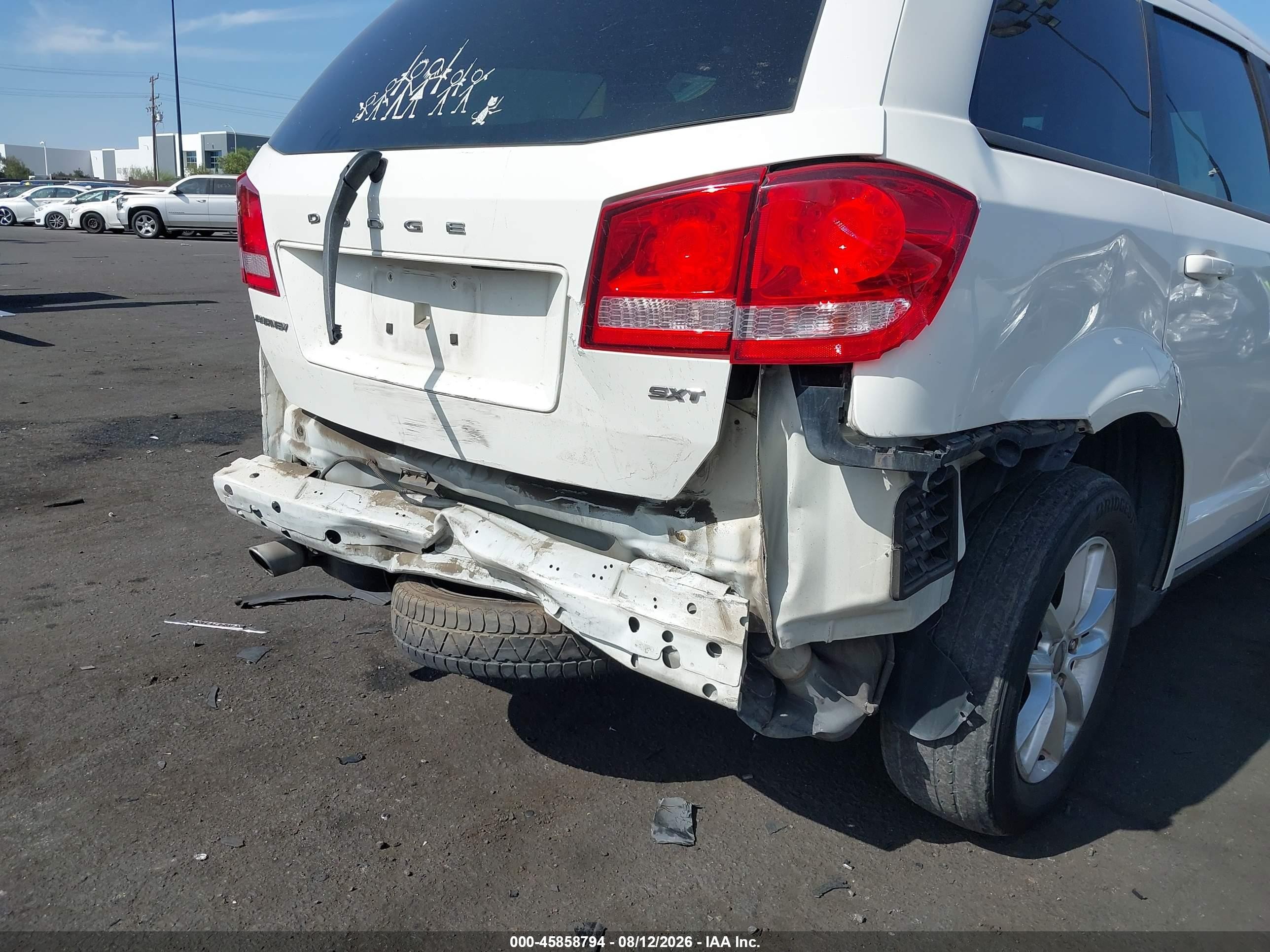 2014 Dodge Journey Sxt White vin: 3C4PDCBG3ET106726