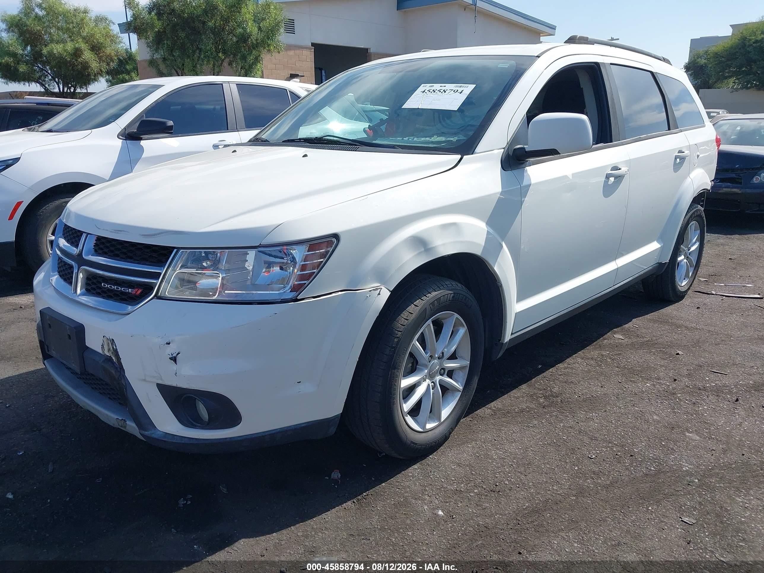2014 Dodge Journey Sxt White vin: 3C4PDCBG3ET106726