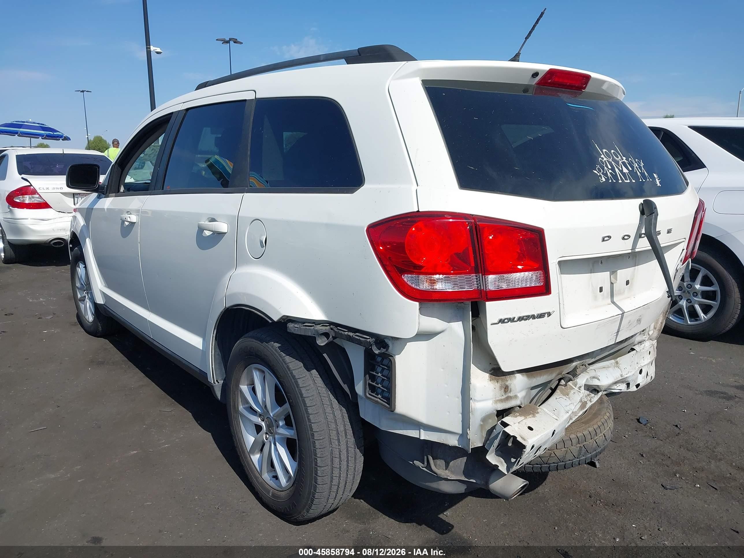 2014 Dodge Journey Sxt White vin: 3C4PDCBG3ET106726