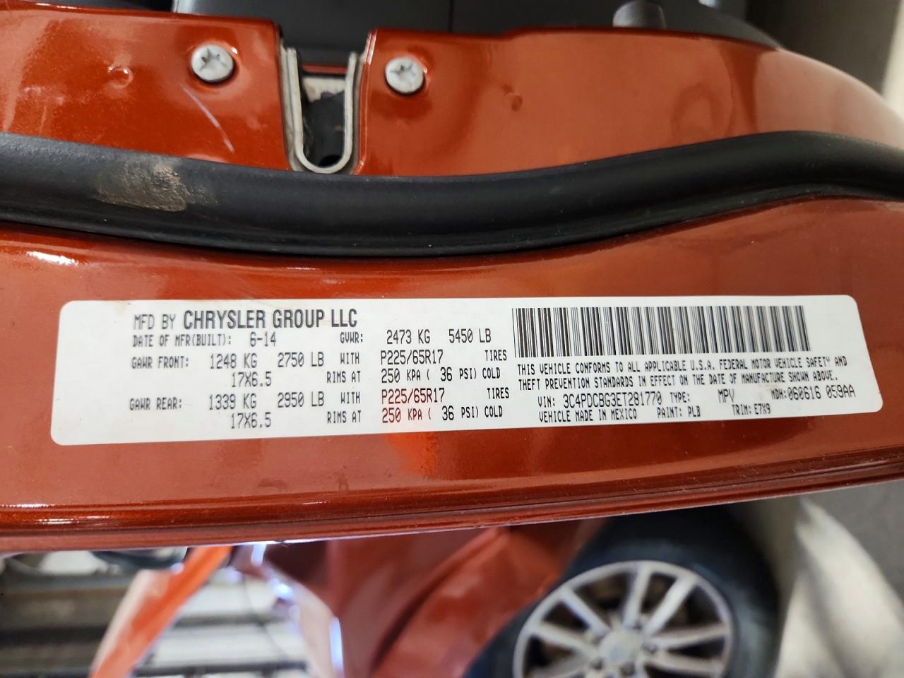 2014 Dodge Journey Sxt Красный vin: 3C4PDCBG3ET281770