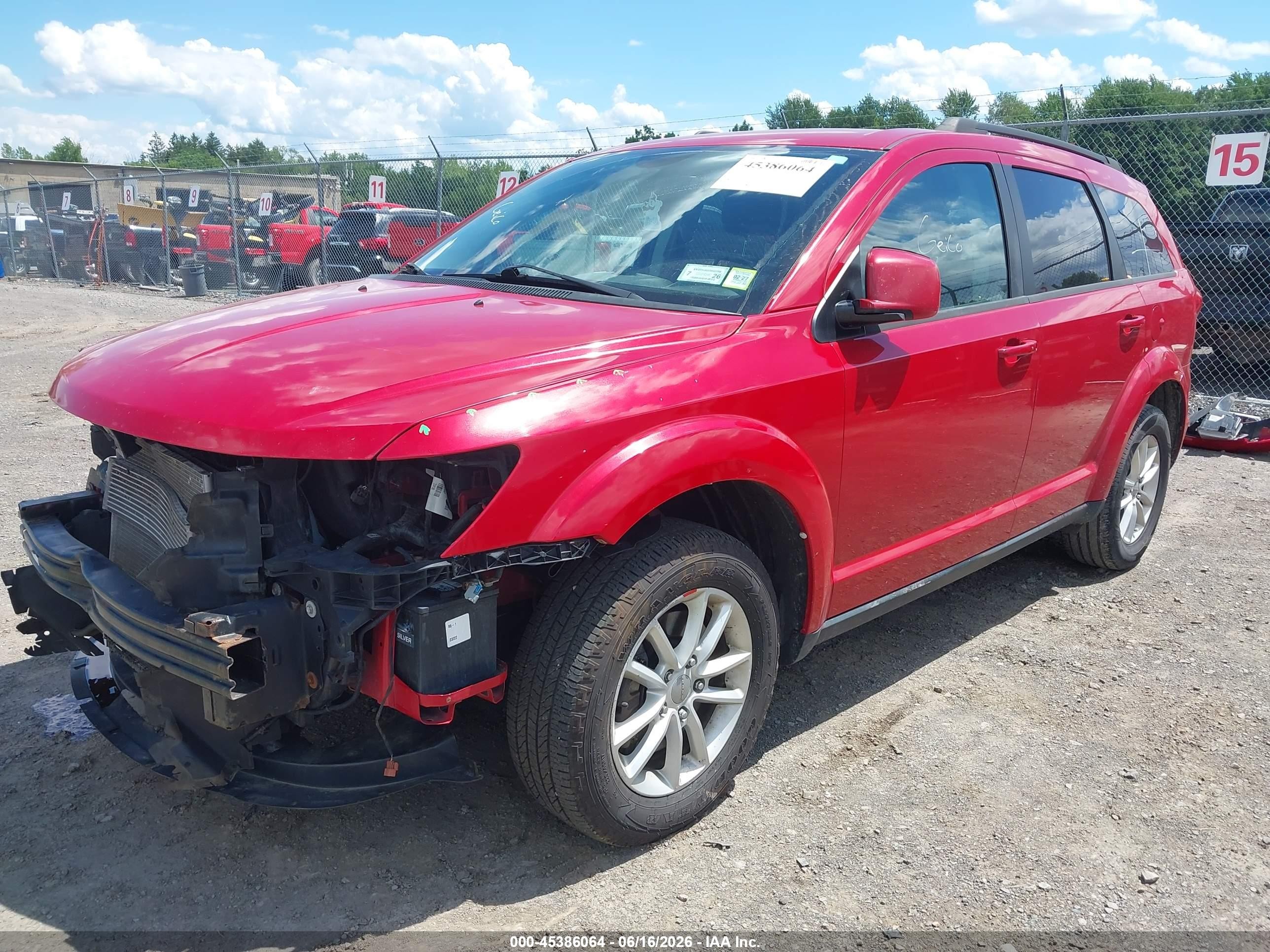 2014 Dodge Journey Sxt Red vin: 3C4PDCBG3ET313522