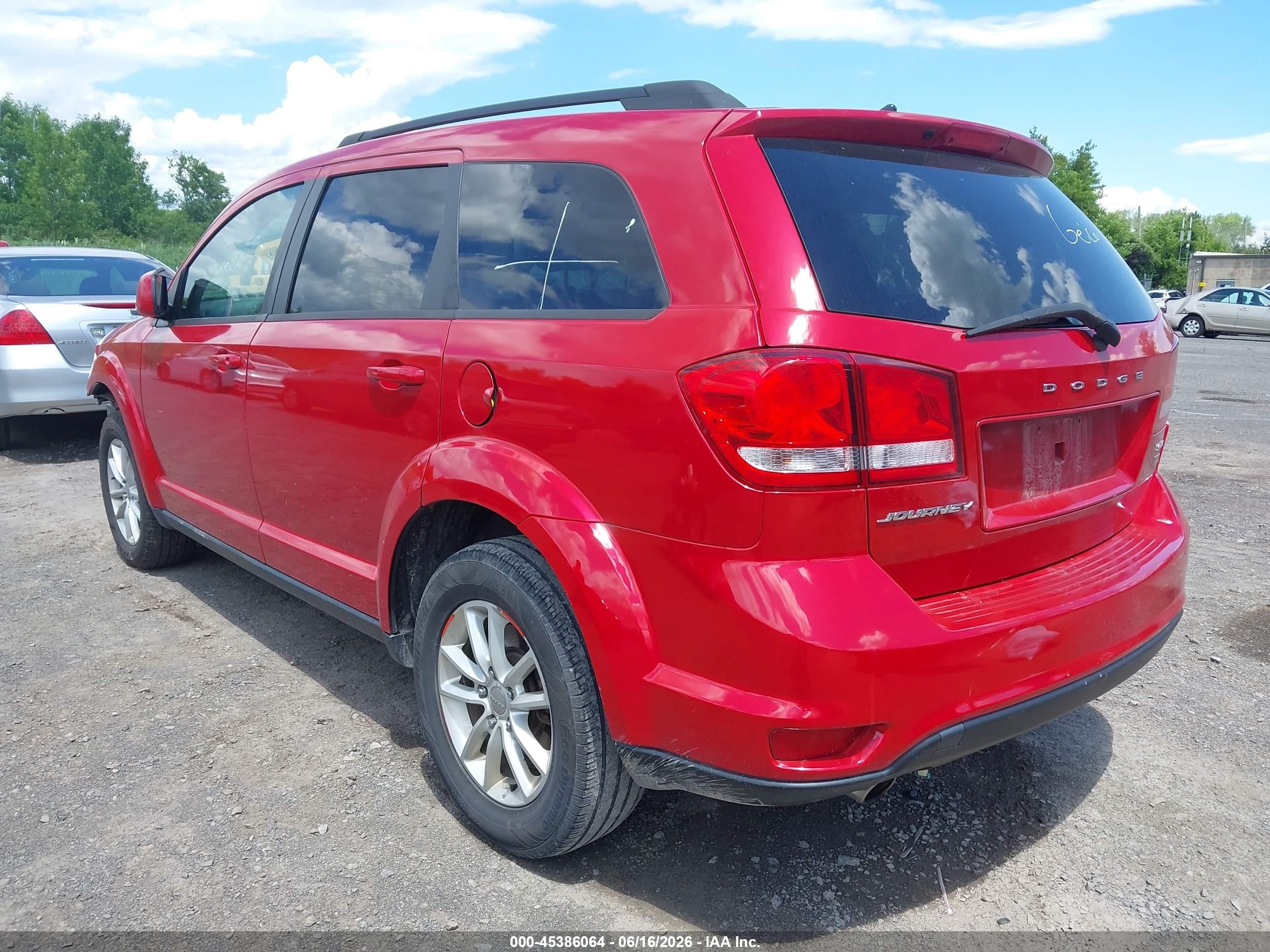 2014 Dodge Journey Sxt Red vin: 3C4PDCBG3ET313522