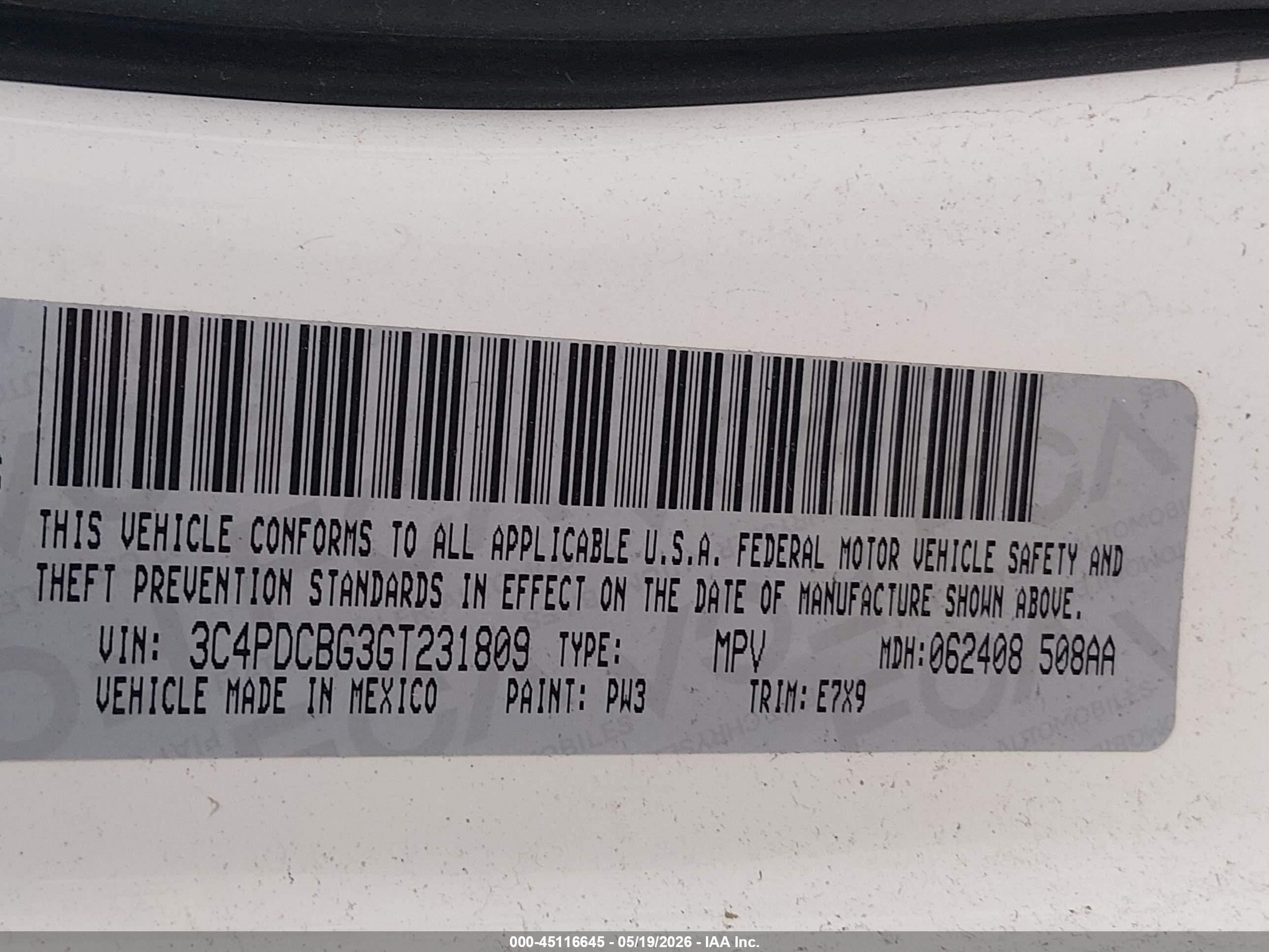 2016 Dodge Journey Sxt White vin: 3C4PDCBG3GT231809